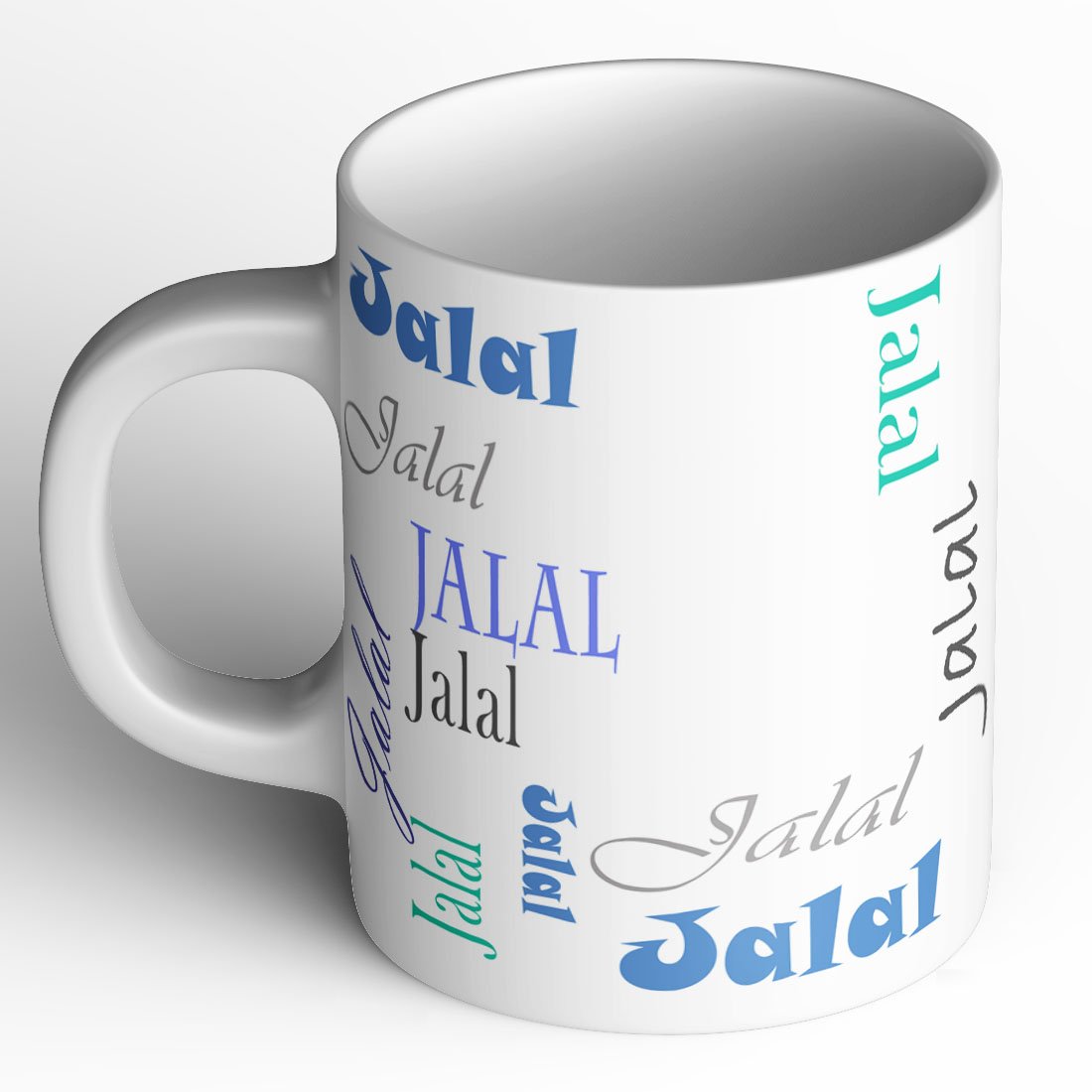 Abaronee Personalized Jalal Name Printed Ceramic Coffee Mug 350 ml
