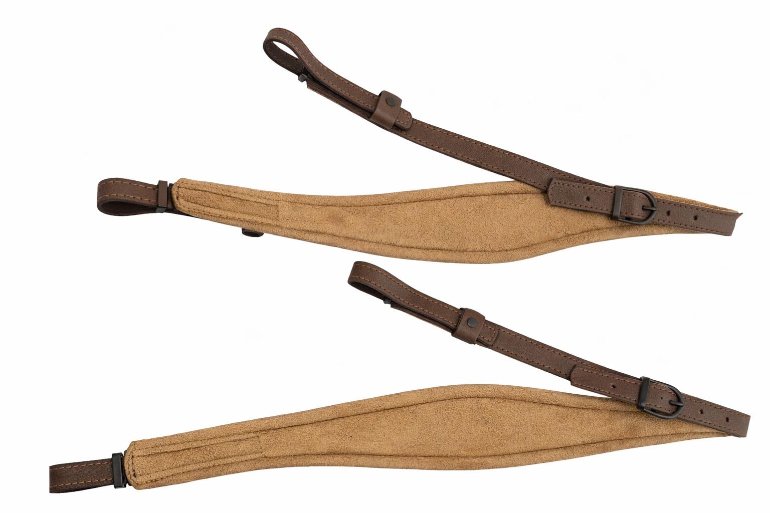 Generisch Steirische Harmonika Harmonikariemen Tragegurte Comfort XL braun beige + Rückenverbinder