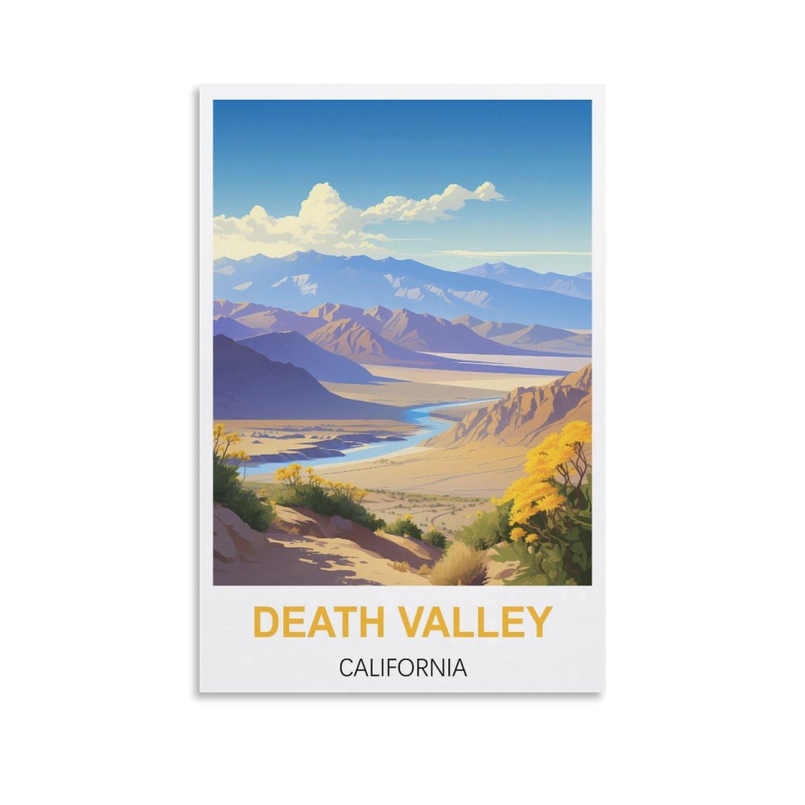EZMLFA DIY Diamond Painting,Death Valley California 5D Landscape Diamond Painting Kits for Adult, Gem Art Crystal Art Kits for Adults, for Home Wall 40x50cm