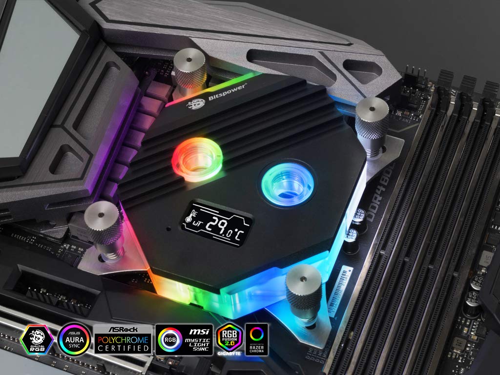 Amazon | Bitspower CPU ブロック サミット M with OLED | Bitspower
