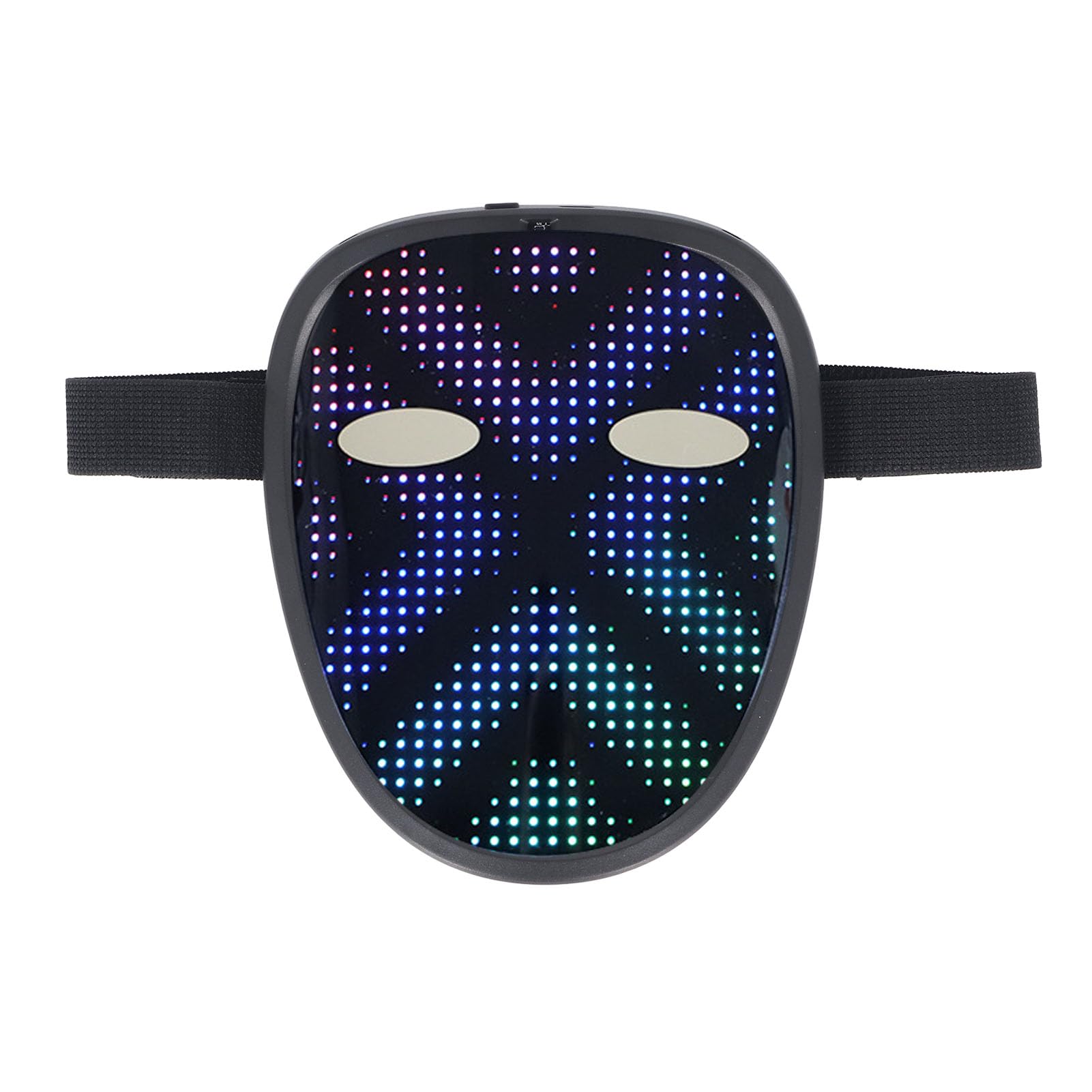 Chrees Copertura per il viso a LED con rilevamento dei gesti, ricarica USB di tipo C per festival musicali elettronici