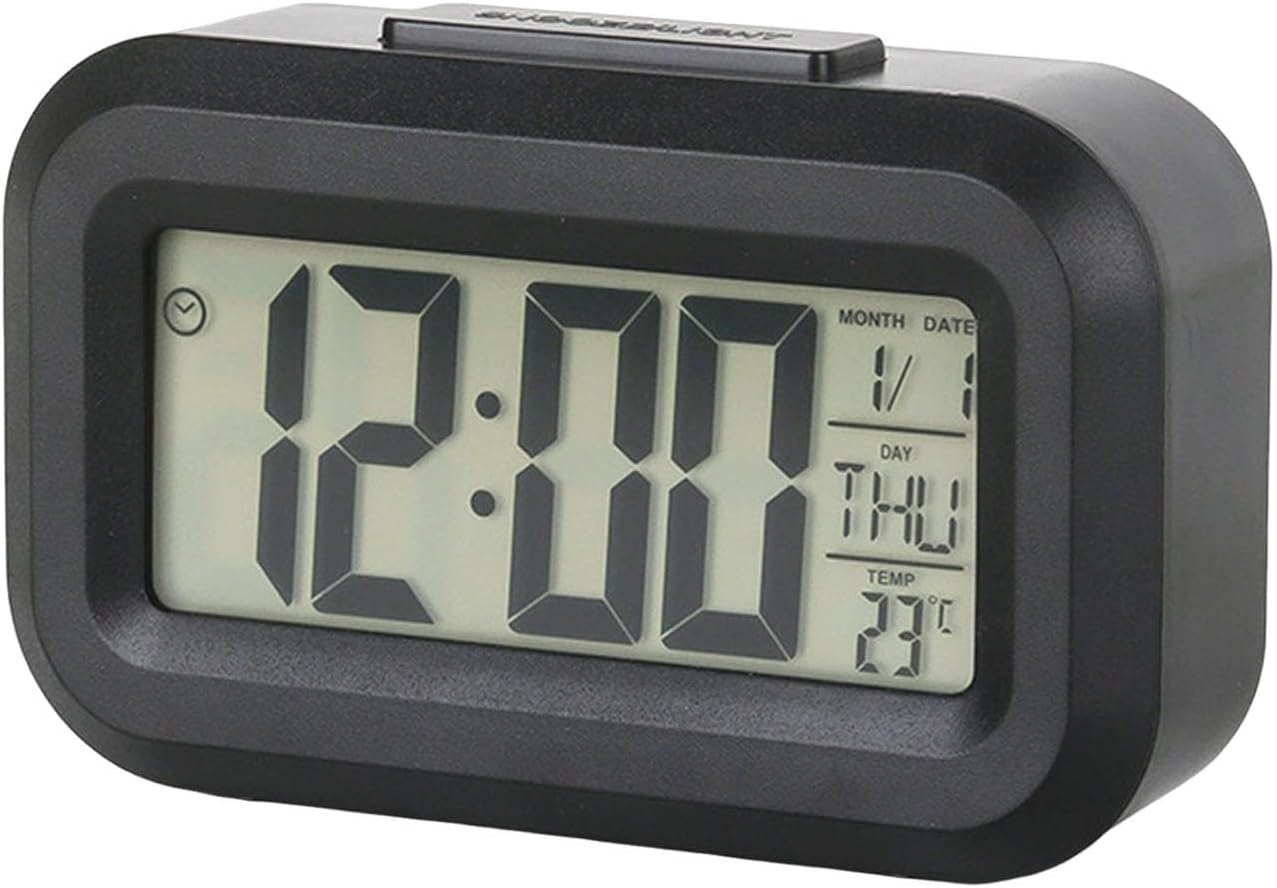 Qinlenyan Digital Alarm Clock Easy to Read Snooze Model 12/