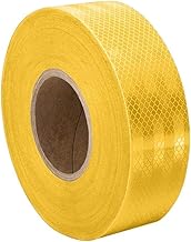 High Intensity Retro Redium Tape (1 Inch x 25 Meter) for Safety Jackets, Vehicles, Helmets, and Road Marking| Waterproof & Heat-Resistant Reflective Tape Roll for Night Safety. Yellow