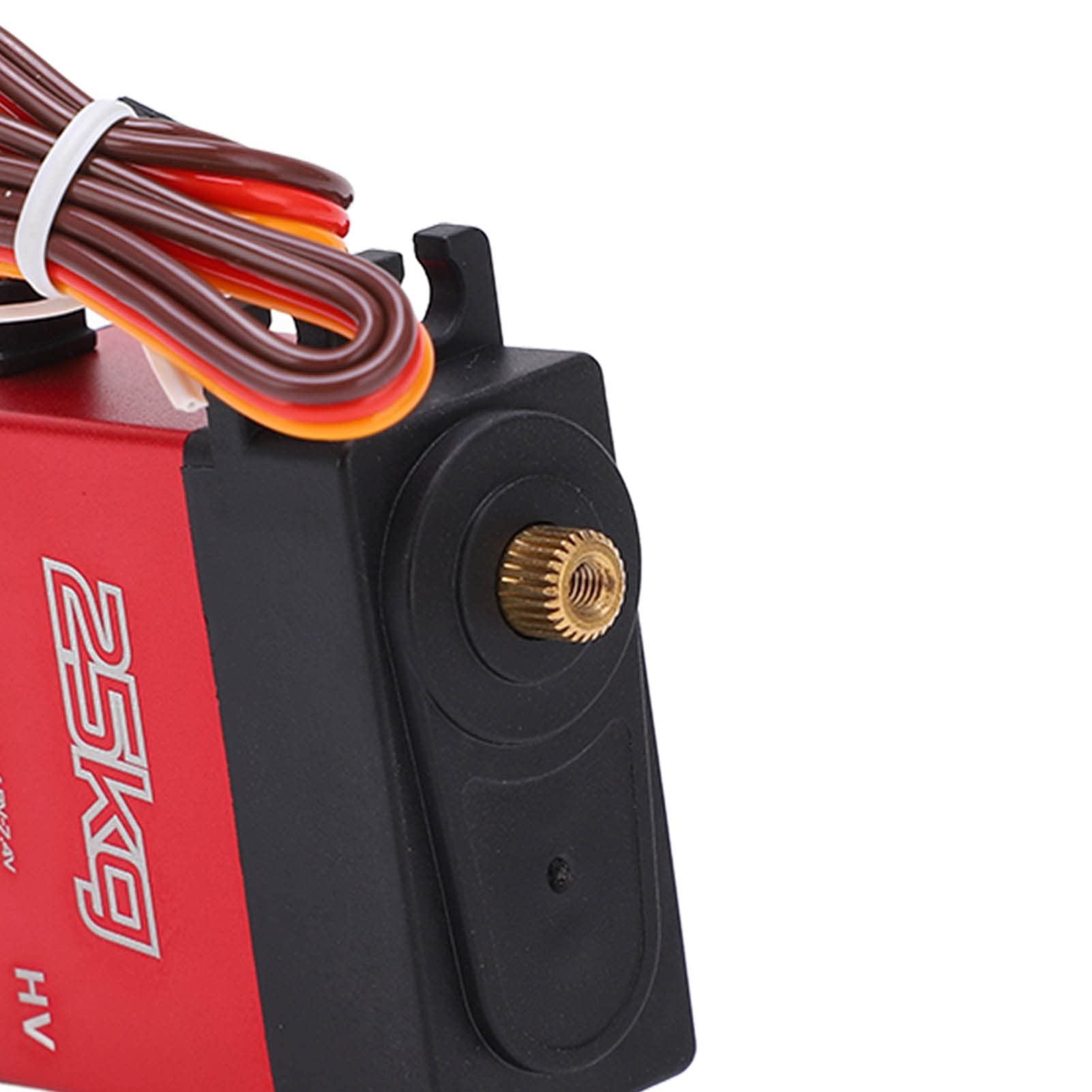 Servo digital de 25 KG, engranaje de dirección totalmente metálico de alto par con brazo servo de 25T para coches RC 1:10