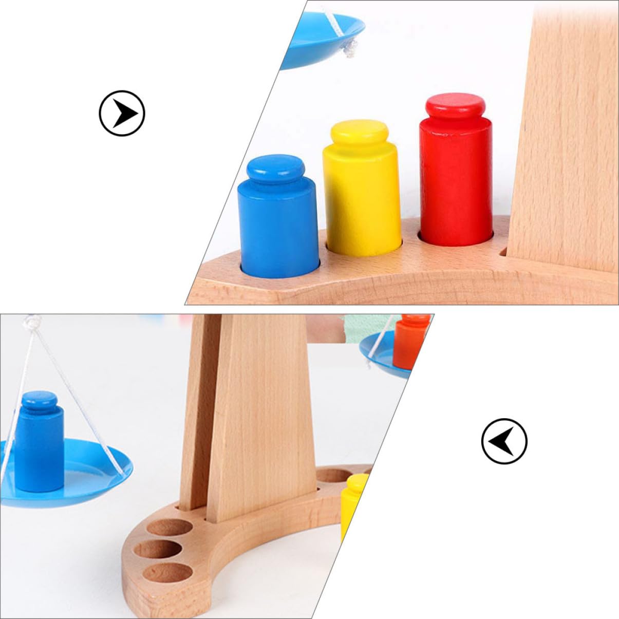 HANABASS Juguete de Madera para Bebés Desarrollo de Equilibrio y Cálculo Juguete Didáctico para Niñas Diseño Seguro y de Madera de Haya