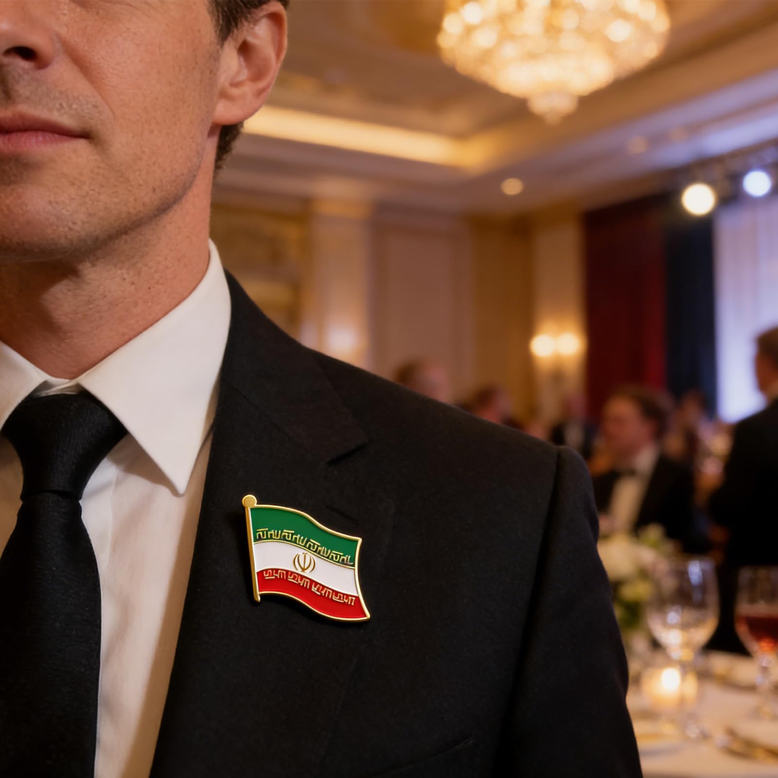 Pin de patrimonio iraní fabricado con tecnología avanzada de estampado y cierre seguro para chaquetas de traje, pines de bandera al por mayor