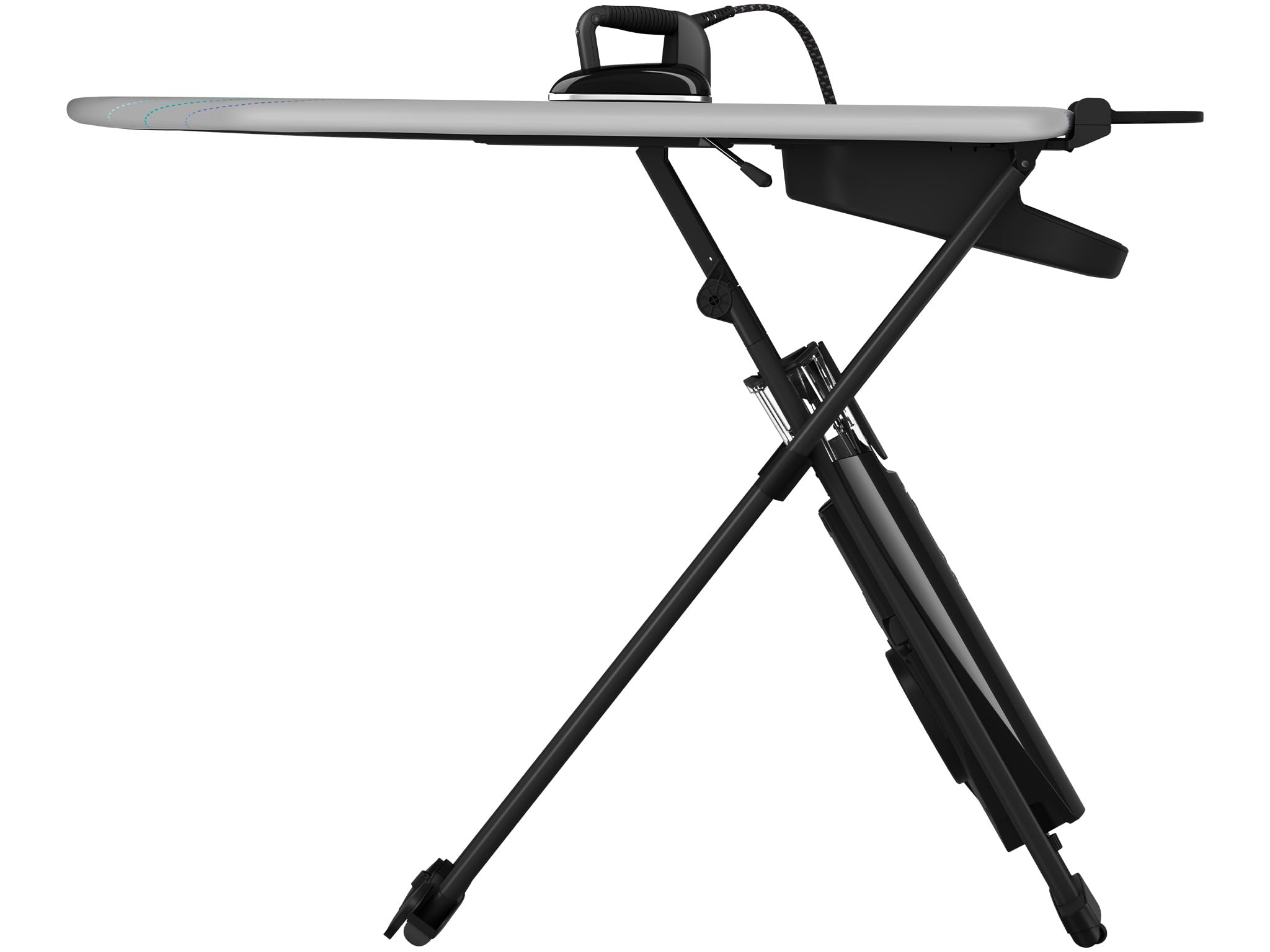 Laurastar Smart M Système de Repassage Avec Fer Professionnel Générateur Vapeur et Table Active, Vapeur Hygiénique, Semelle 3D, Vapeur Pulsée, Température Unique, Roulettes, Réservoir Amovible