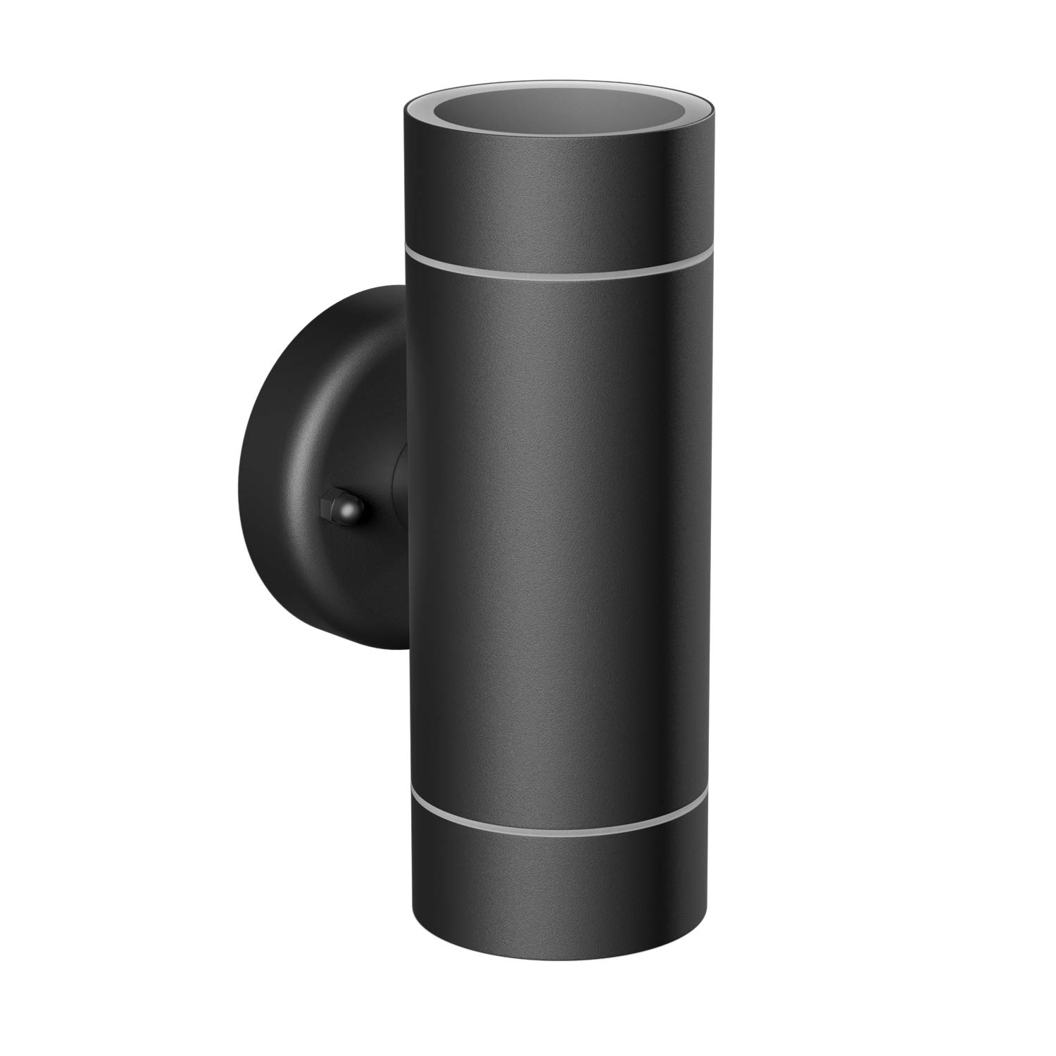 ledscom.deWEDO Outdoor Light IP44 Up- & Downlight, Matte Black, Round, 2x GU10 Max 35W