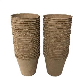 Hemoton Hoog kwaliteit 20 peças de pasta de papel para viveiro de mudas Copa do viveiro de mudas respirável, autoabsorção, degradável, economia de água, resistência à seca, suprimentos para jardim