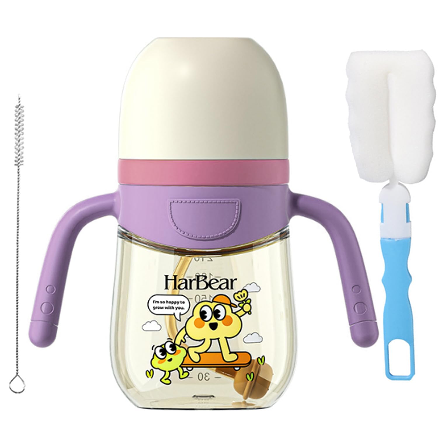 Qshare Baby Sippy Cup for 6 Months+,260ml Baby Straw Cups with Handles