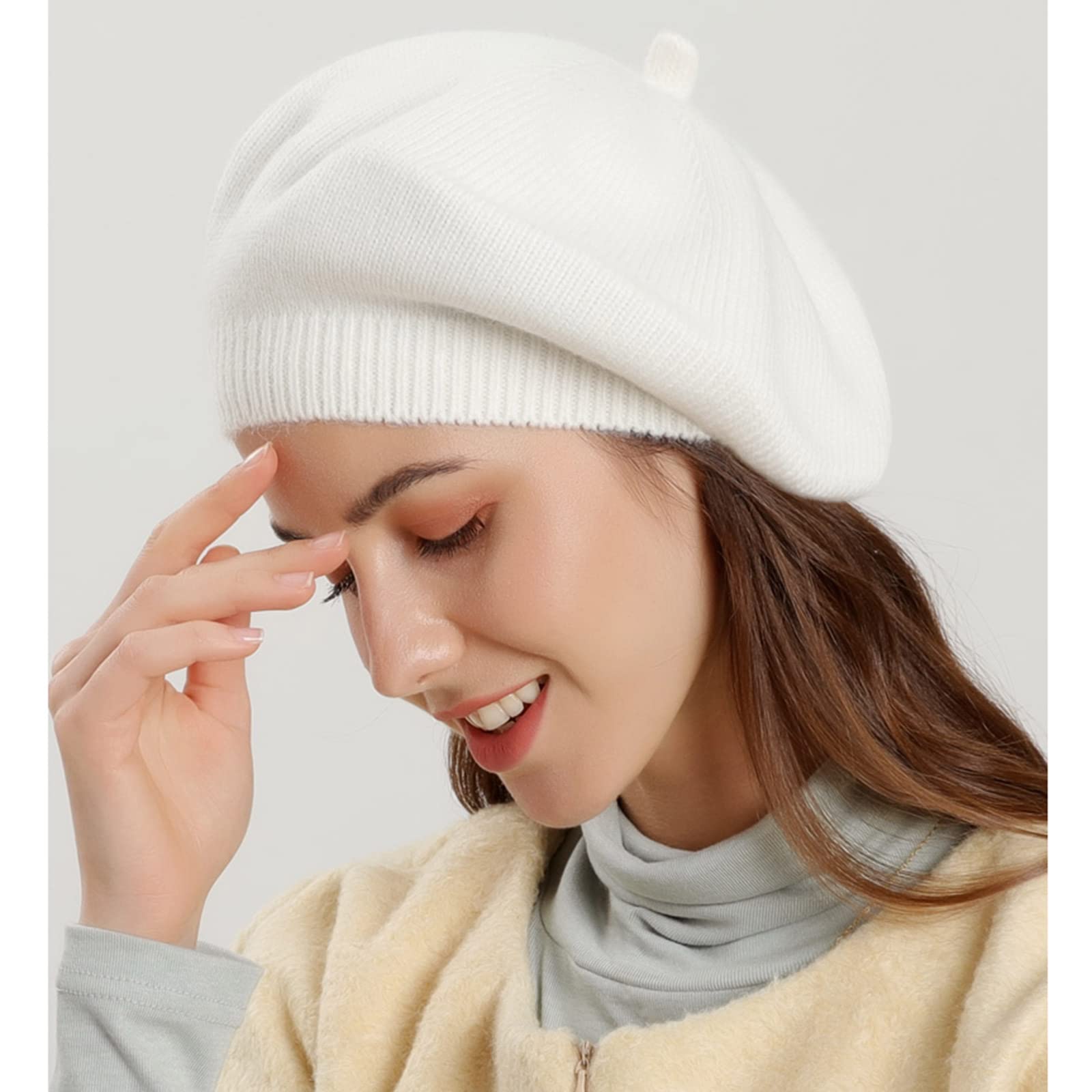 Femmes Classique Français Chapeau de Béret Bonnet Elégant Automne Hiver pour Femme