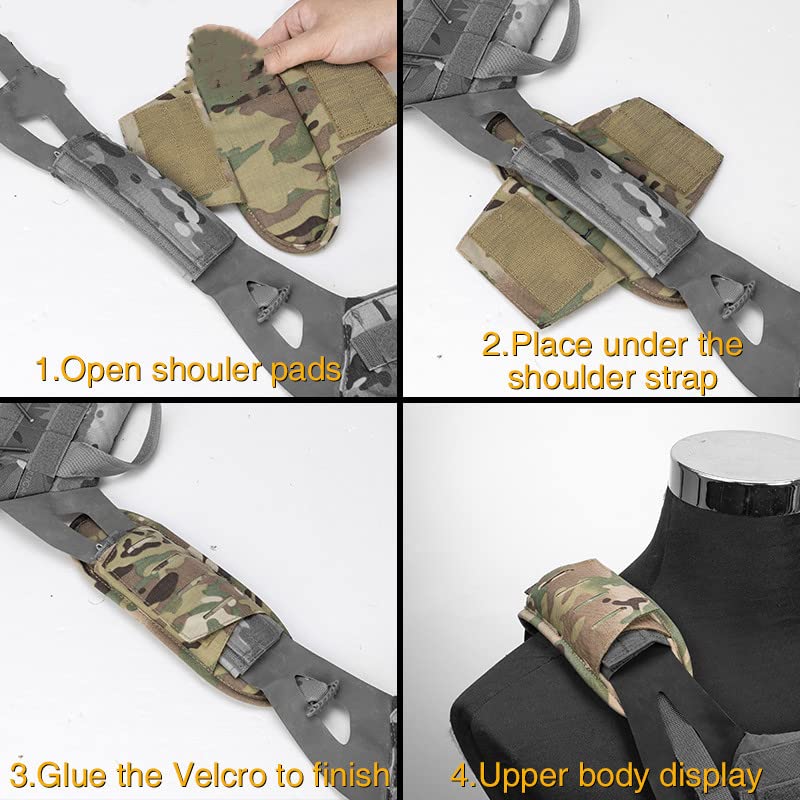 ACEXIER 2 Stück Schulterpolster Für Plattenträger & Rucksäcke – Bis 6,5 Cm Breit