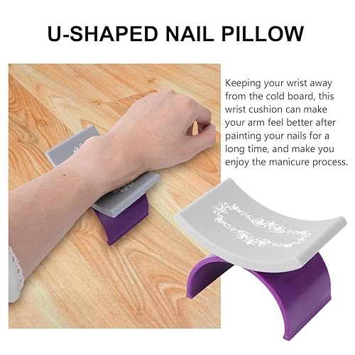 Miniatura 5 de Beaupretty - Cojín de manicura para manos con forma de U, cojín profesional para el reposamuñecas, mesa de escritorio, herramienta de manicura,