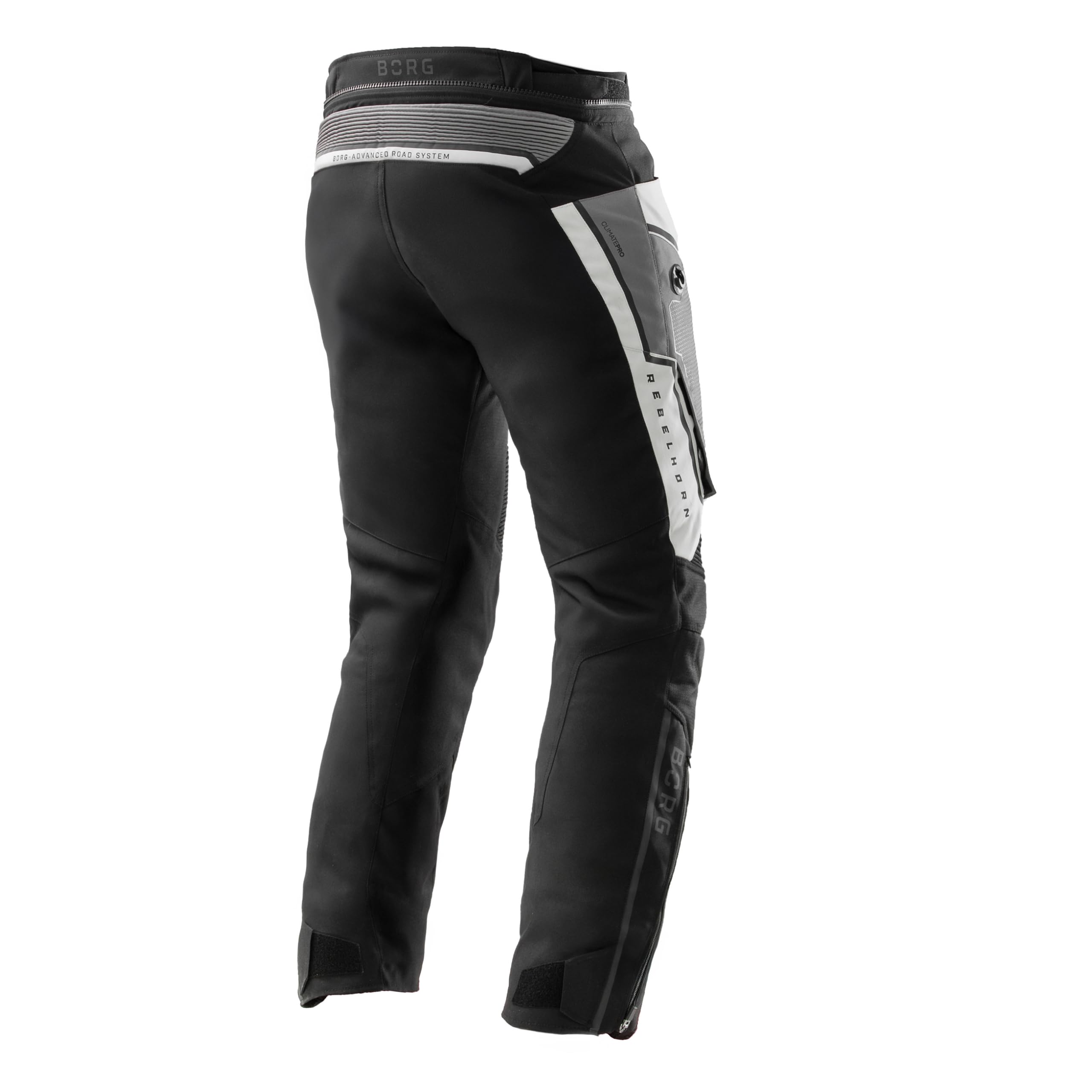 REBELHORN Borg II Motorradhose Herren | Textil | Knie und Hüftprotektoren Stufe 2 | HydraShield PRO In&Out Membran | Belüftungspaneele | 3 Beinlängen | Größen bis 10XL