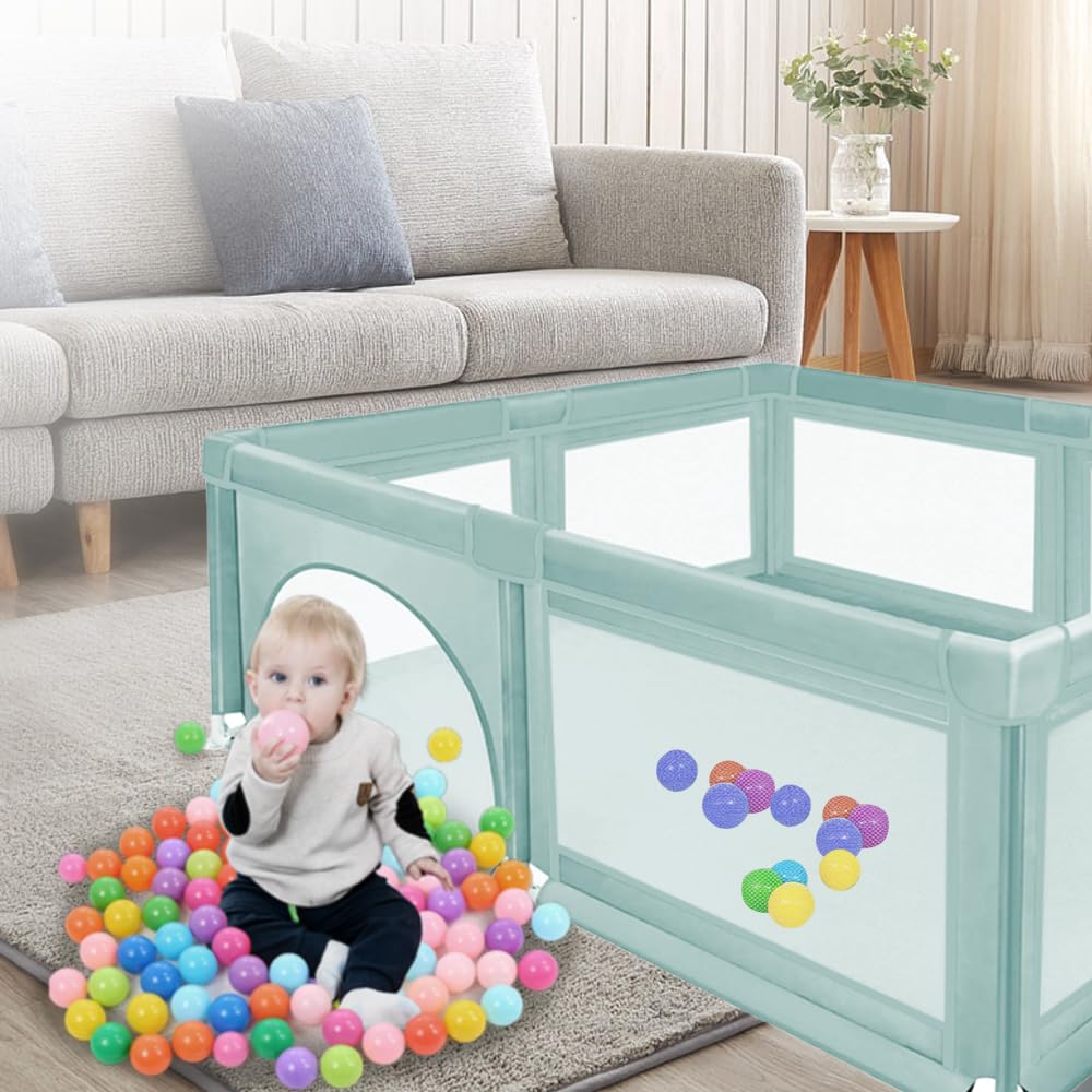 Box robusto per bambini, con 50 palline, box e stalle con rete traspirante