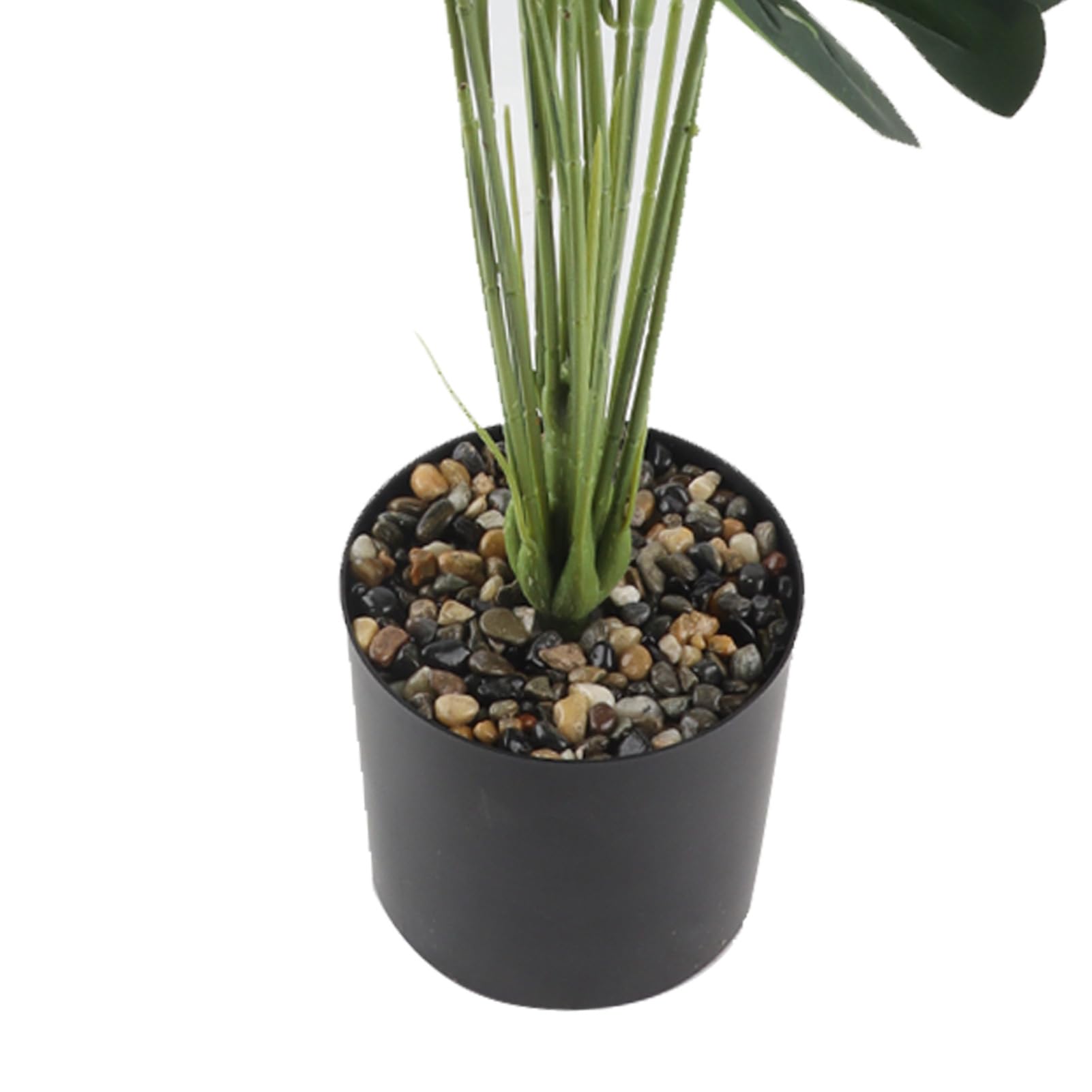 Aramox Sztuczna Roślina Monstera Deliciosa, Plastikowa Sztuczna Roślina Monstera 80 Cm 18 Liści, Niewymagająca Konserwacji Doniczkowa do Wnętrz na Zewnątrz Biuro w Domu Wystrój Ogrodu