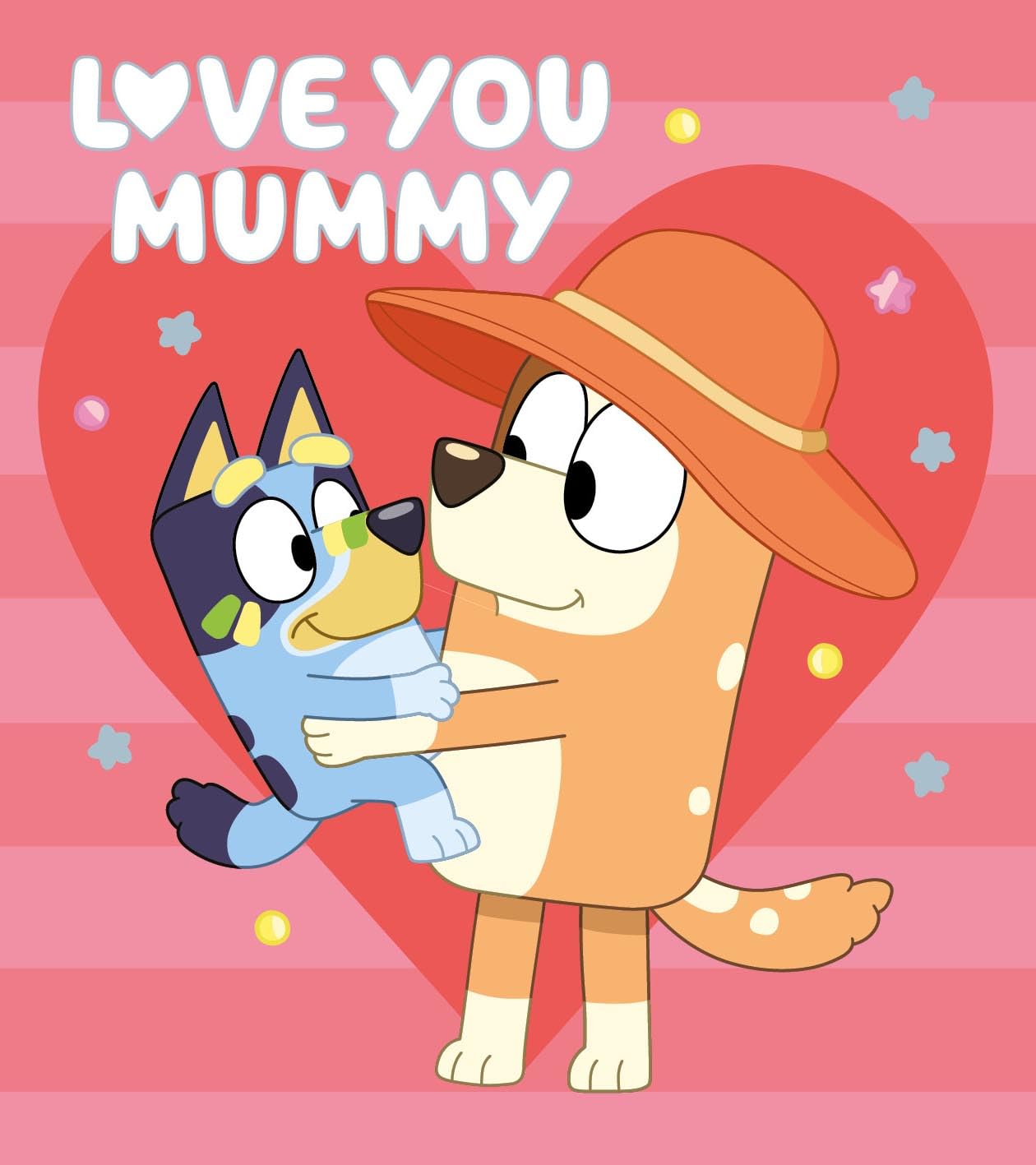 Bluey 'Love you Mummy', Birthday Card for Mummy Blank Inside