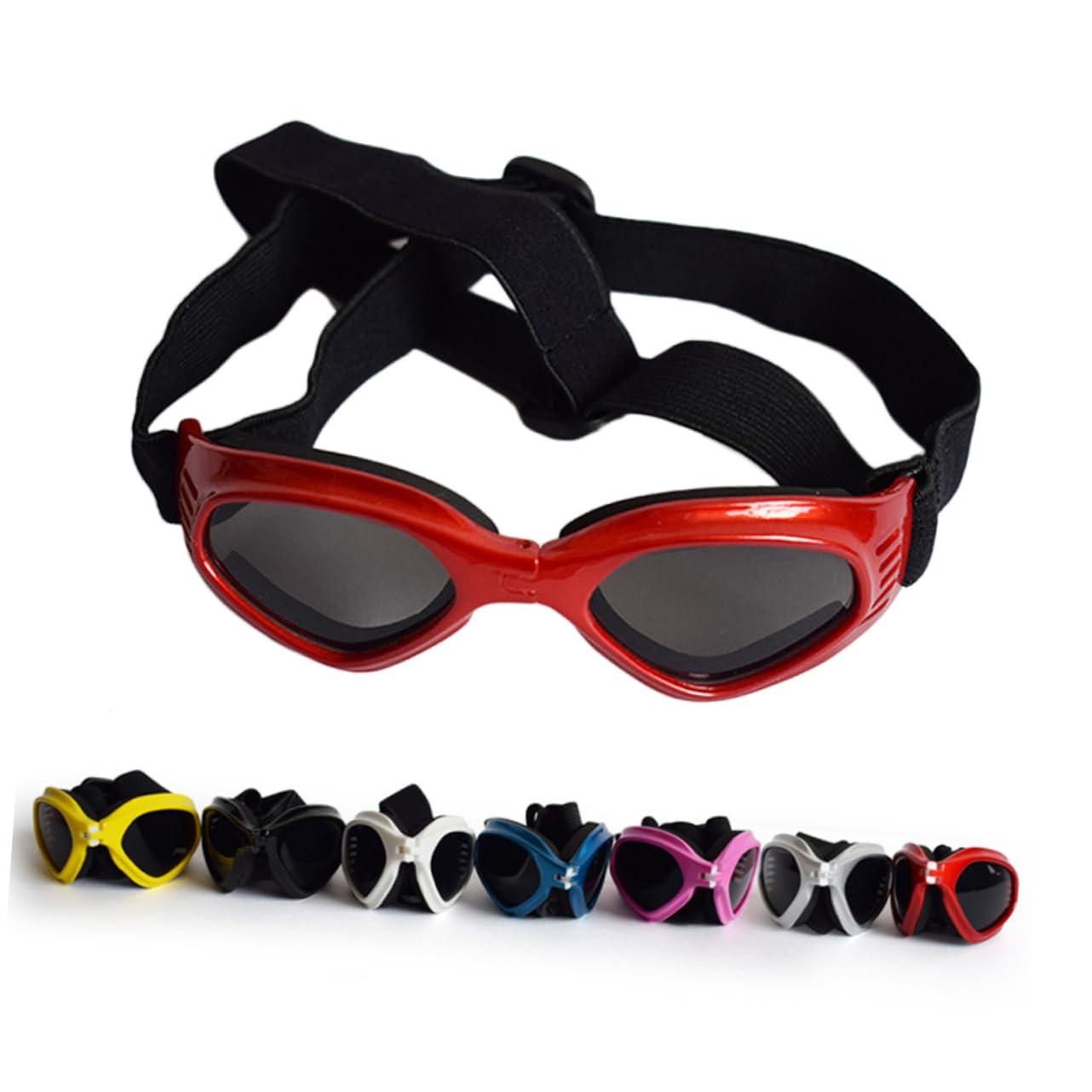 SUPVOX 3 Occhiali Da Sole Per Cani Eleganti Occhiali Per Cani Proteggono Gli Occhi Raggi Uv E Detriti Montatura Rossa