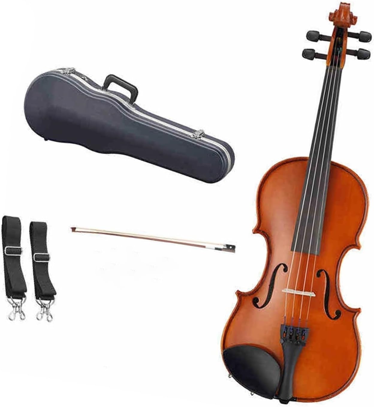 バイオリンセット アコースティックバイオリン 1/2 大人初心者向け 手作り弦楽器(3/4)