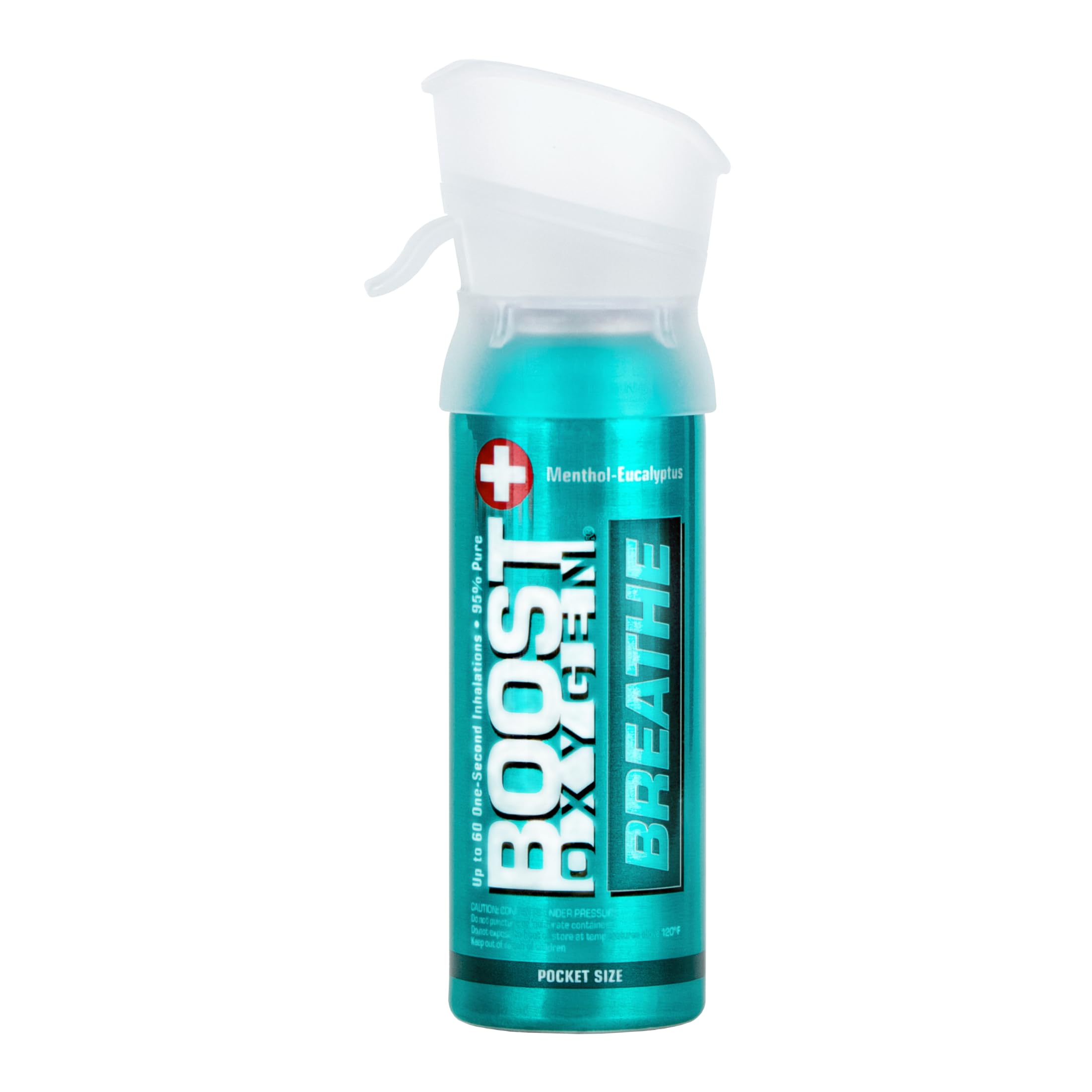 Boost Oxygen Pocket Size Breathe Menthol-Eucalyptus Aroma 3L Canister | Respiratory Support for Altitude, Performance & Health (1 Pack)