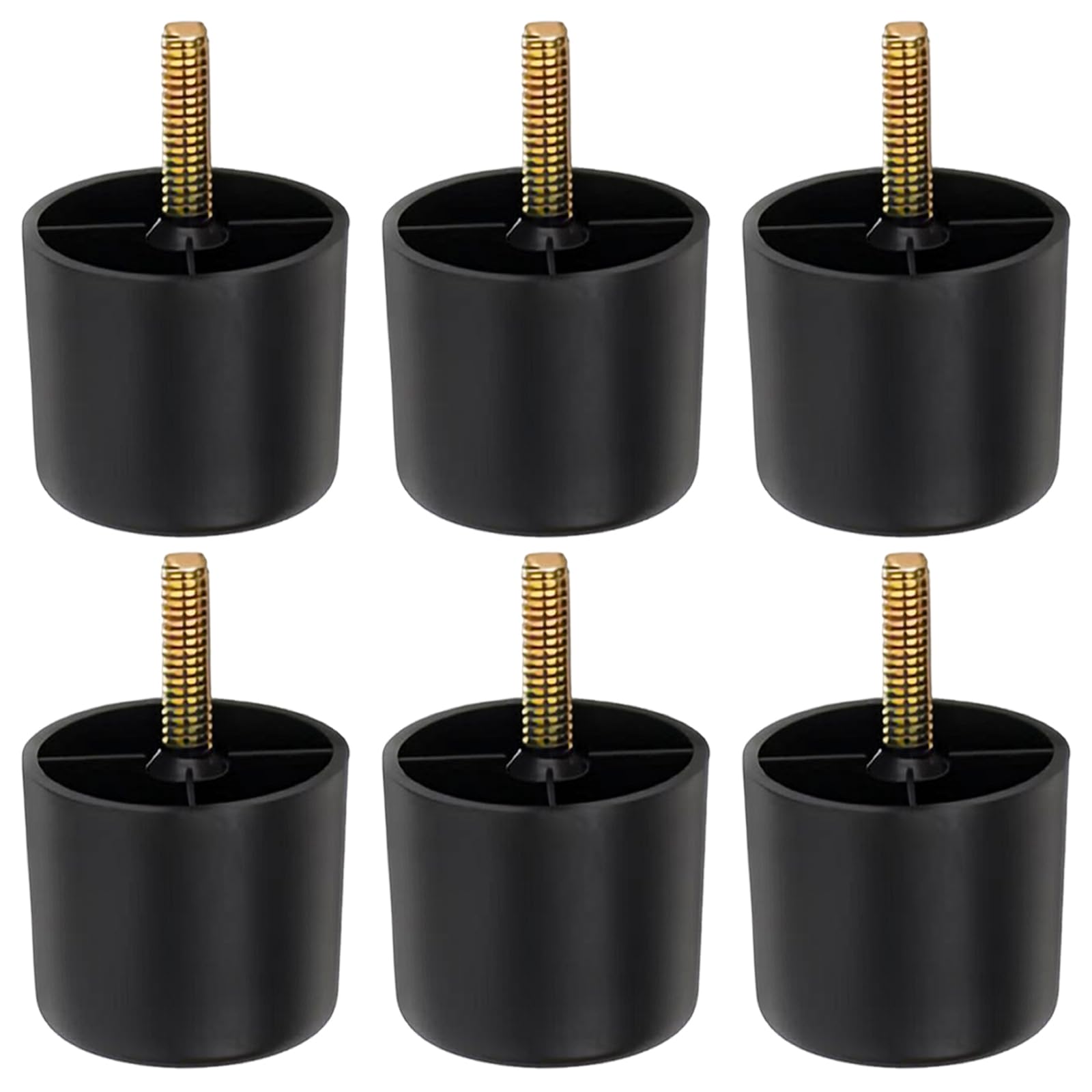 Ainvhh 6 PCS Round Tapered Couch Legs Plastic Furniture Legs with Screw-in Screw Replacement Table Feet for Furniture Support for Sofa Coffee Table Dresser Bed Desk Cabinet Legs