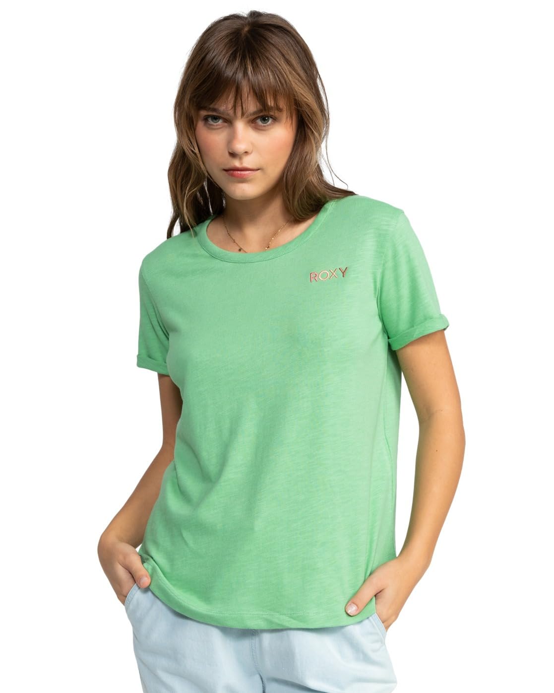 Roxy Short-Sleeved T-Shirt SATURDAZE SS TEE Young Womens Green M