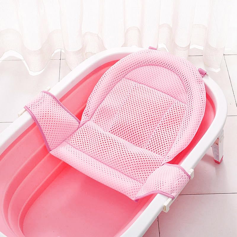 Soporte universal ajustable para baño de bebé, malla antideslizante para bañera y ducha, transpirable, almohadilla de baño para recién nacidos, de