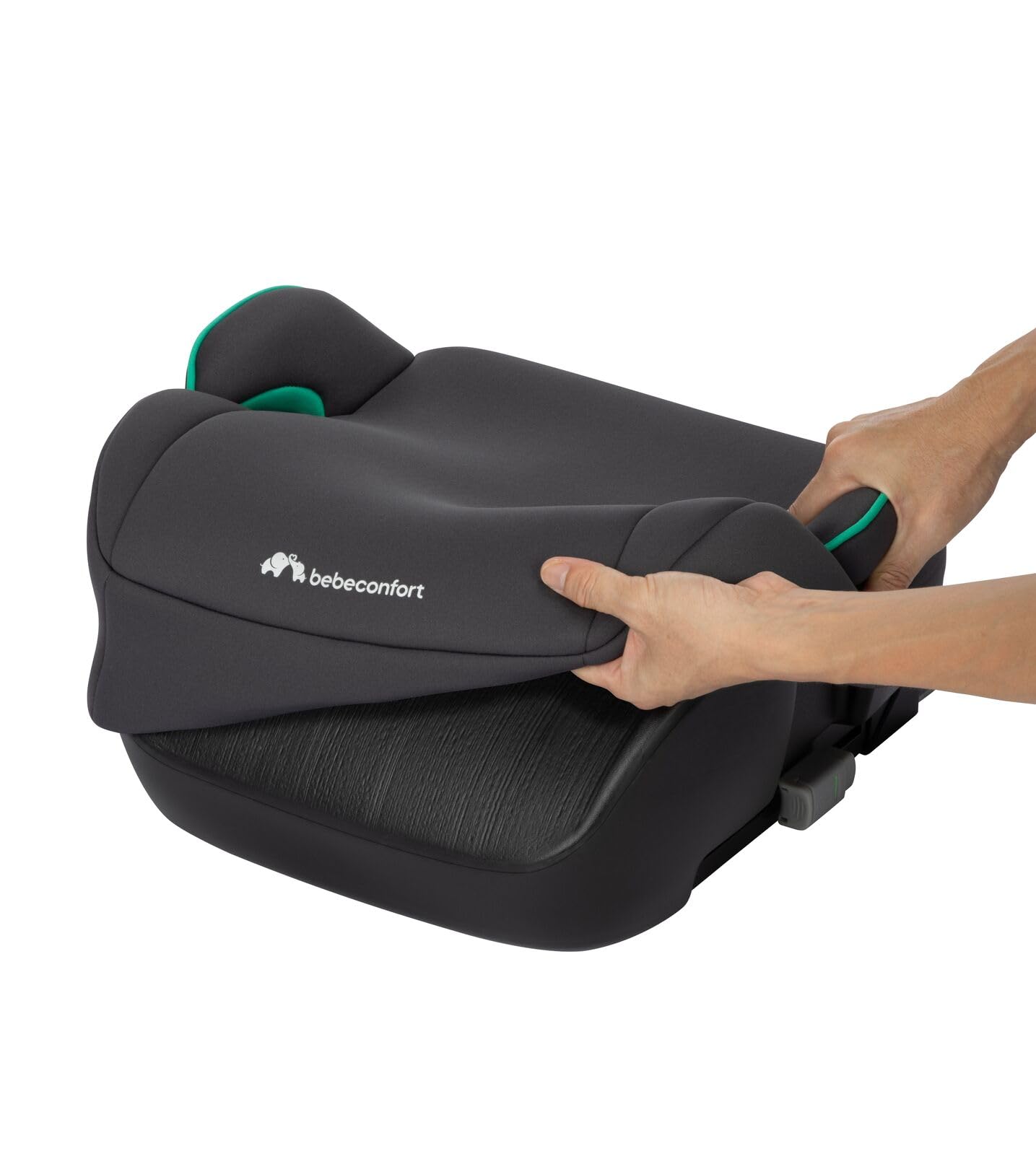 Bebeconfort Gaia i-Fix asiento elevador, alzador coche niño, Silla de Coche isofix, Asiento elevador compacto y ligero, 128-150 cm, de 6 a 12 años (22-36 kg), Mineral Graphite