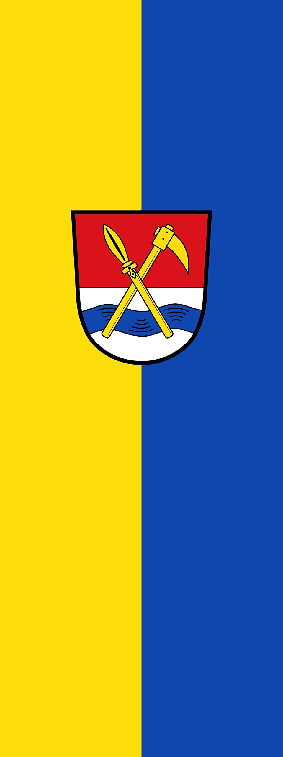 Drapeau Grafrath 400x150cm aux finitions haut de gamme pour mât vertical