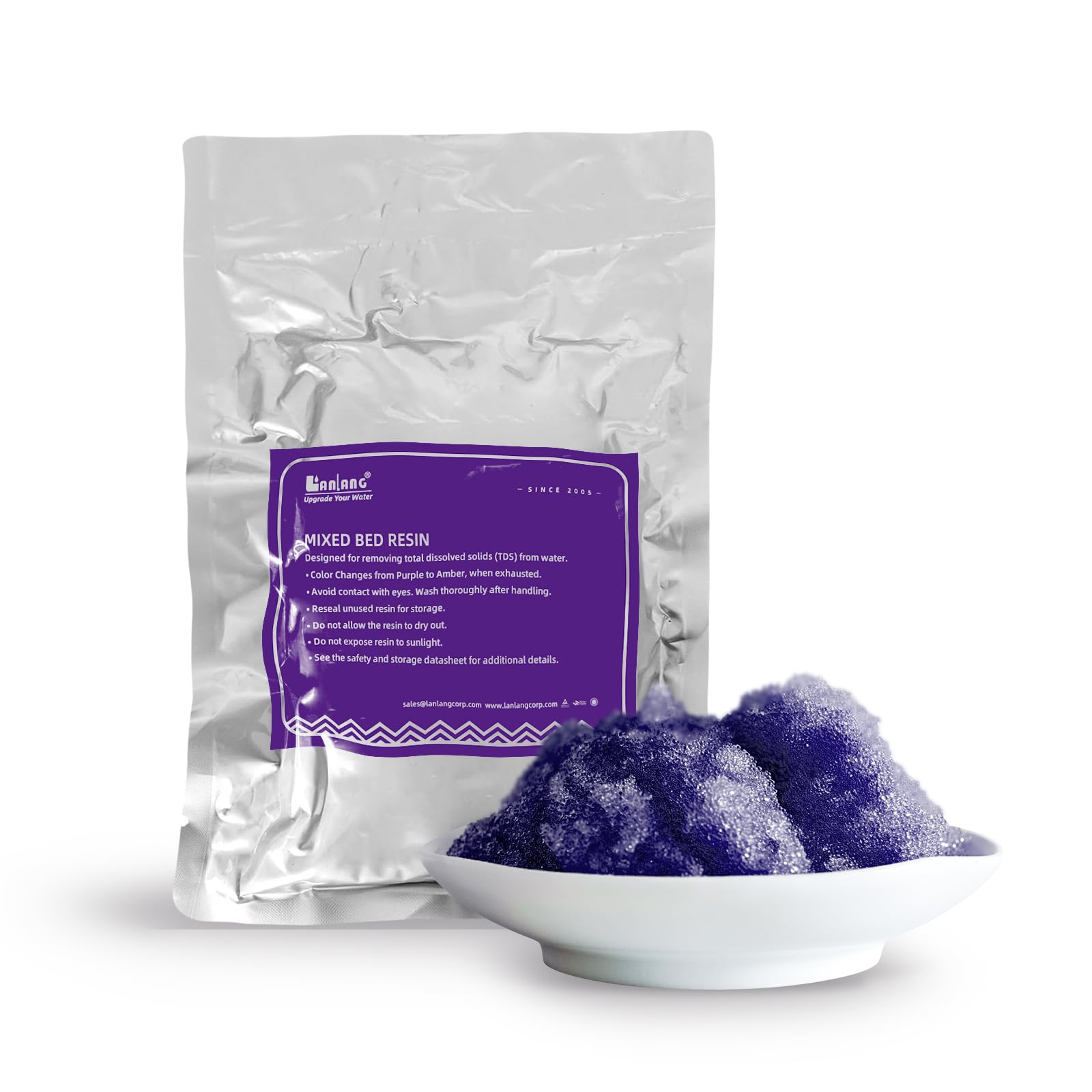 Filterelated Color Changing Display Nuclear Grade Mixed Bed Resin,Suitable for Car Wash System,Tds Filters, Aquarium Filters,Deionized Water,Pure