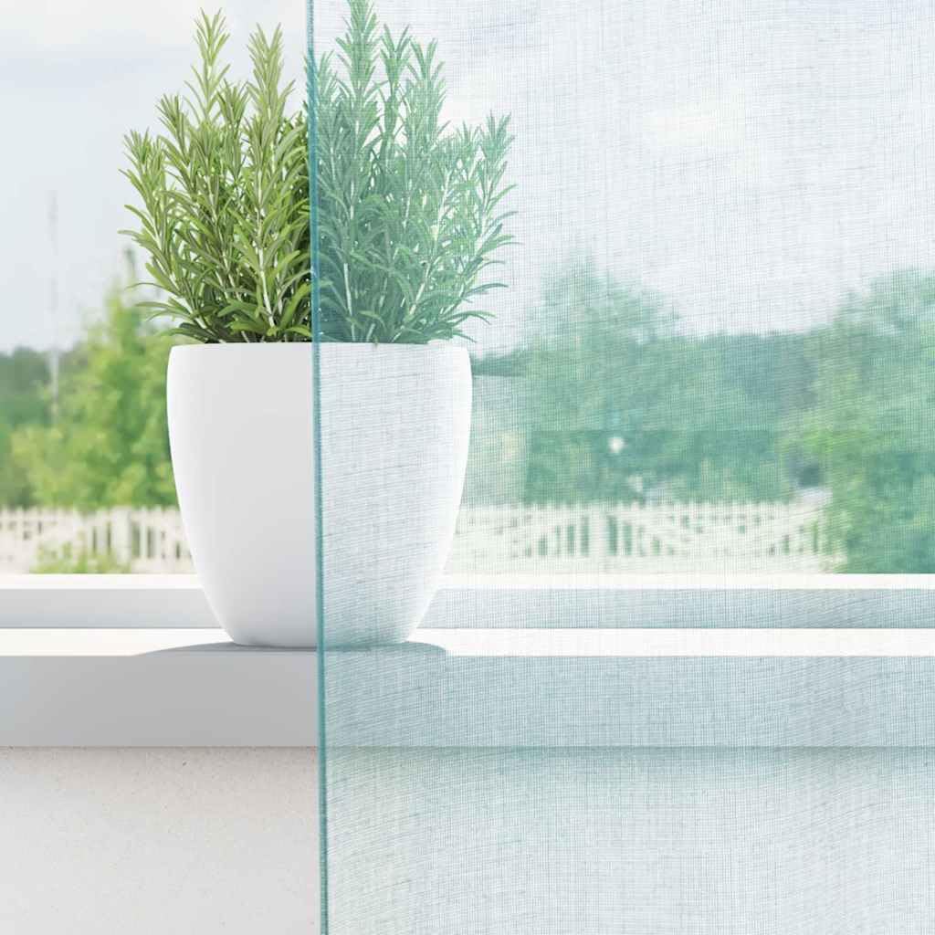 Voile Vorhänge mit Schlaufen 2 Stück Türkis 140x245 cm, 100% Polyester, semi-transparente Gardinen für Wohnzimmer und Küche, waschbare Vorhänge, blickdichte Schlaufenschals