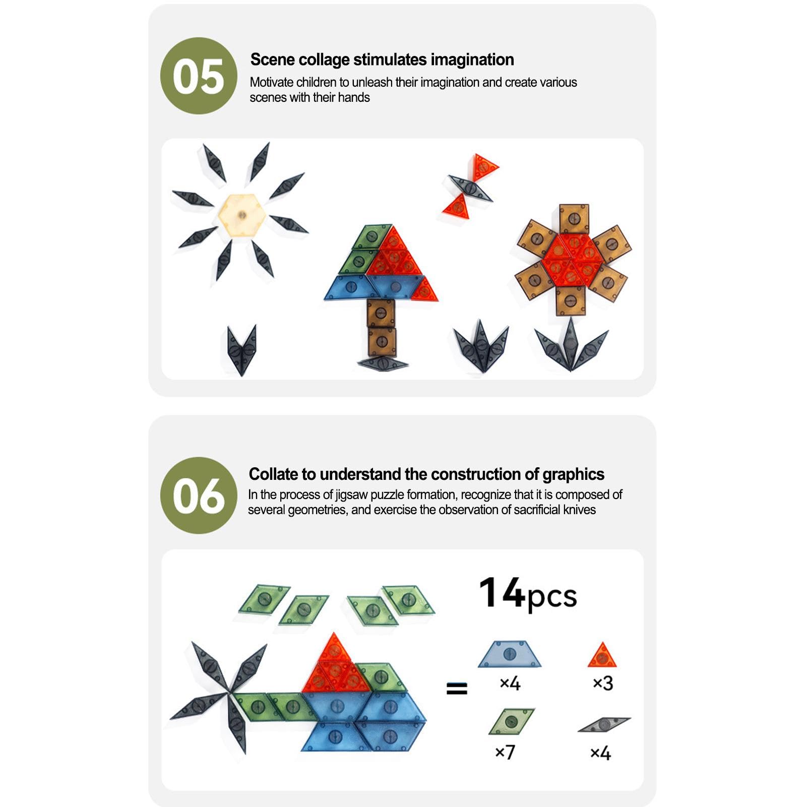 di puzzle magnetici, gioco di puzzle geometrico - Puzzle di magnetici,Aiuti didattici matematici, puzzle di di motivi magnetici creativi per ragazzi e ragazze | Aiuti didattici matematici, puzzle di di motivi magnetici creativi per ragazzi e ragazze
