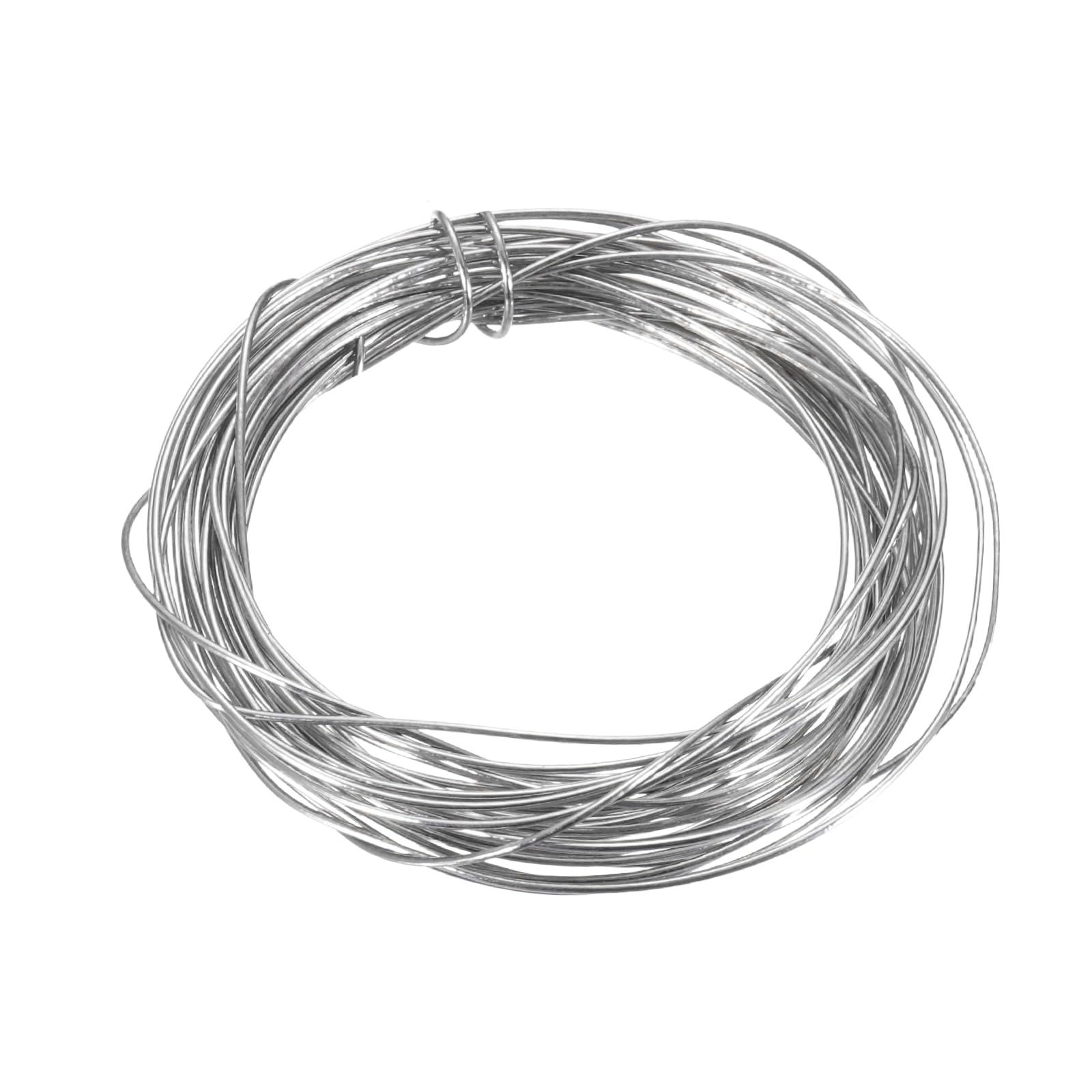 sourcing map Titanium Wire, 10 Feet x 0.5mm 24 Gauge TC4 Titanium Soft Welding Round Metal Craft Wire for Jewelry Crafts Making Soldering Electric Power (Silver Tone)