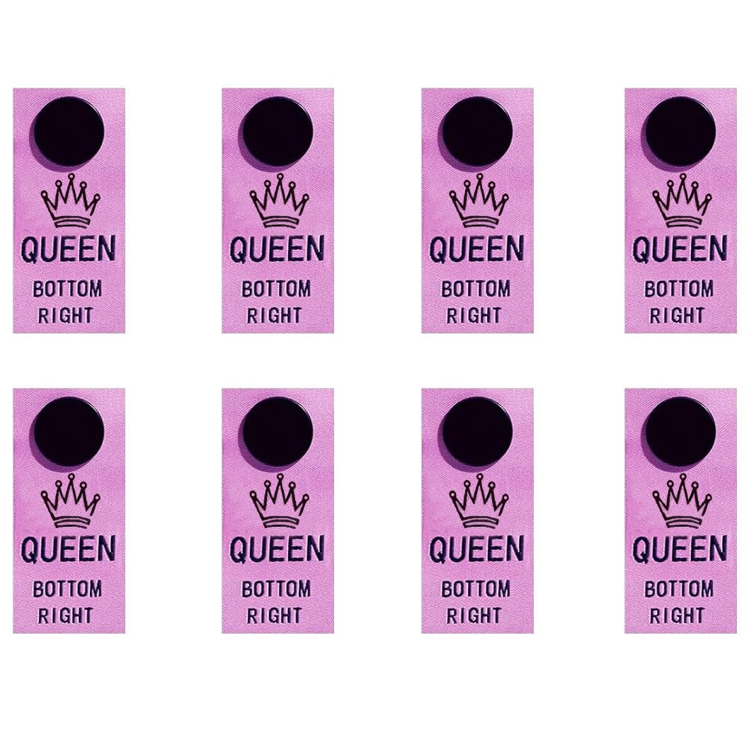 HYLZLLQ 8-Pack Bed Sheet Organizer Labels – Color-Coded Snap-On Tags for Queen Sheets – Easy Size Identification & Bed-Making Direction – Machine Washable & Reusable