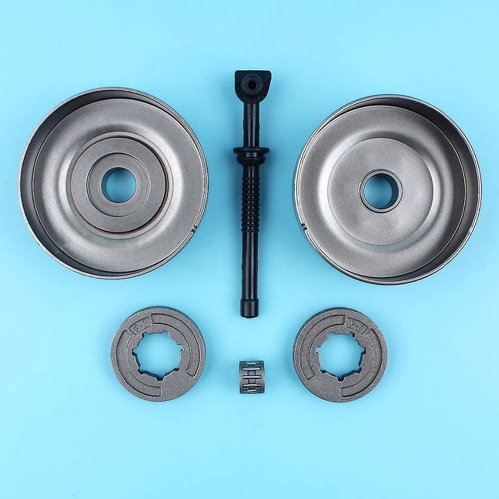 Tambor de Embrague de 3/8 "6T Piñones de llanta P-7 Oso de Aguja de línea de Aceite Compatible con Motosierra STIHL MS170 MS180 MS210 MS230 MS250 017018021023025