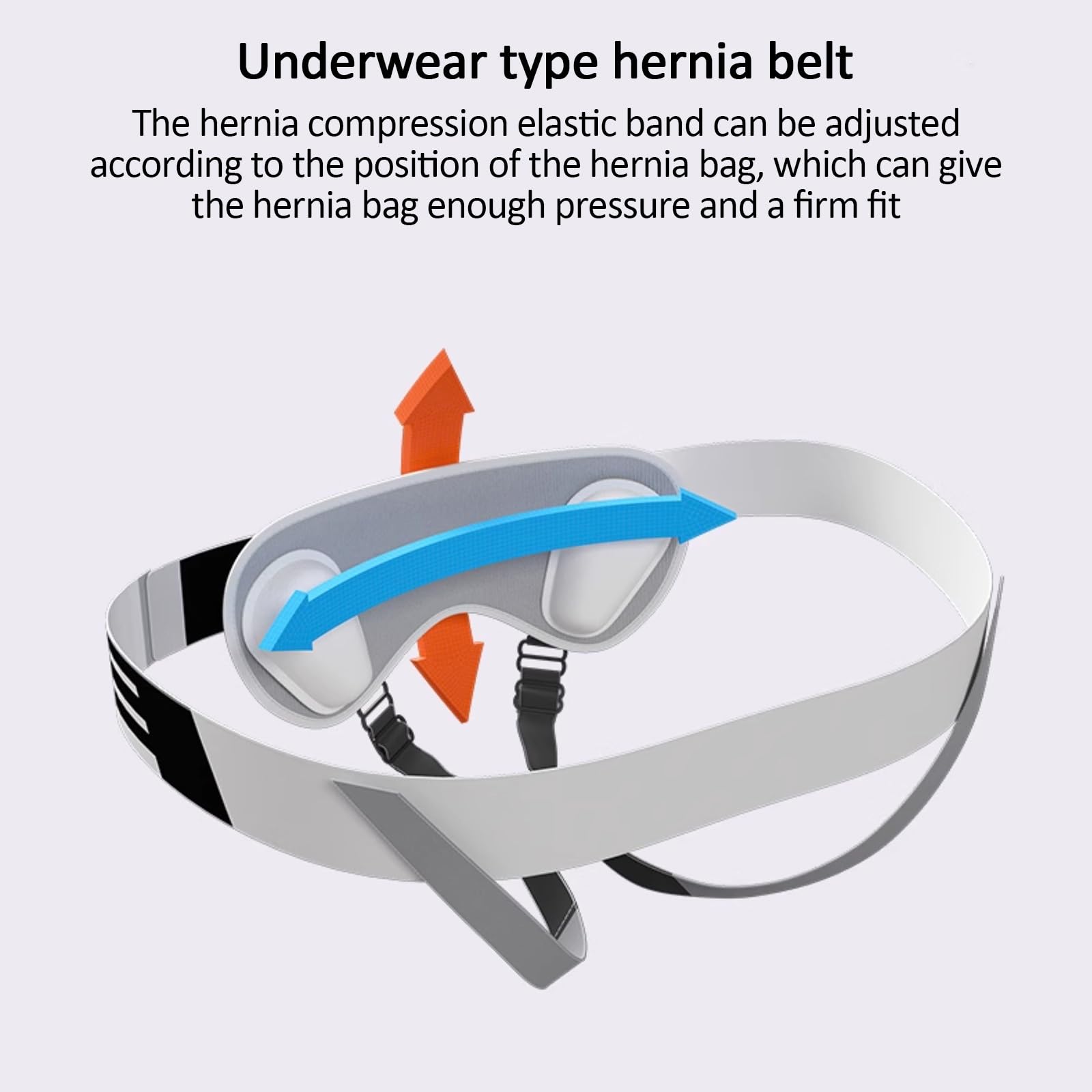 WNGJZZYC Hernia Underwear for Men, Hernia Support Belt, with 4 Removable Pressure Pads, Integrated Design, Simple Appearance, Bilateral Pain Relief(Small)