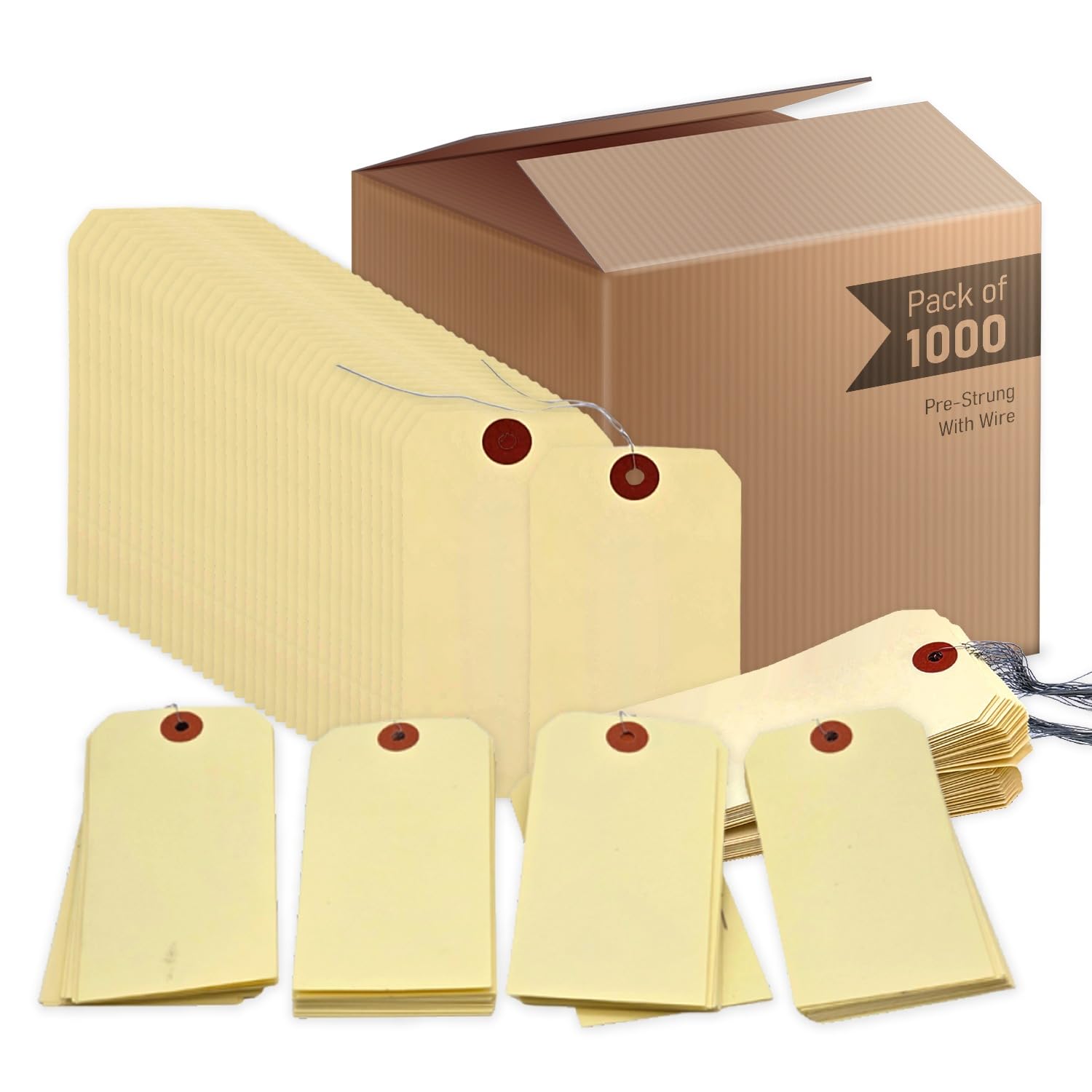 Photo 1 of Homelance Manila Shipping Tags with Wire (1000 Pack)