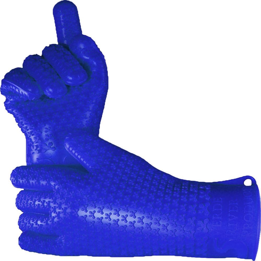 Jolly Green Products Ekogrips Premium Heat-Resistant BBQ Gloves for Cooking and Meat Handling, Kitchen Oven Gloves, Fireplace Accessory, Campfire Gloves, BBQ Mitt, Dishwashing Gloves (Orange, XXL)