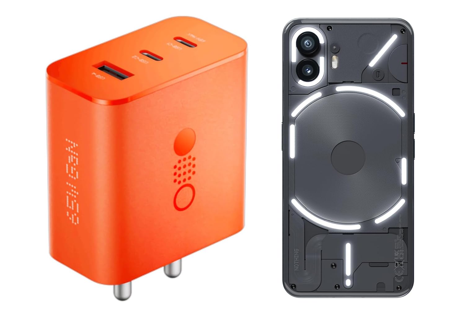 CMF Original 65W GaN Charger, Nothing Charger 3-in-1 Type C Fast Charging Adapter, USB C Charger Block Compatible for Nothing Phone 2a/Phone 2/Phone 1, Supports Other Type-C Devices -Orange (B0DG21D15R) Amazon Price History, Amazon Price Tracker