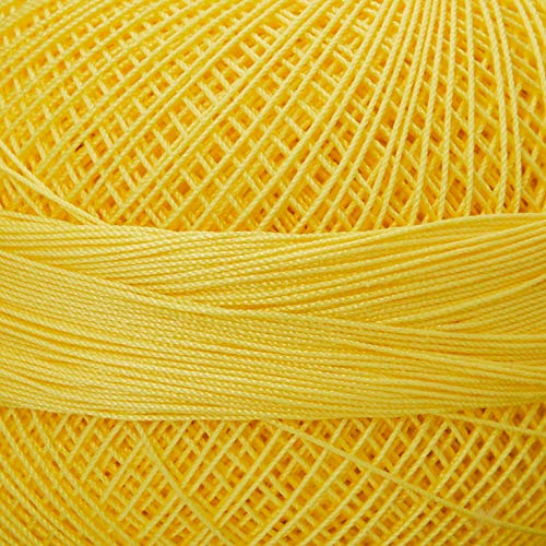 Hilo de Algodón Lizbeth Premium Color Amarillo Brillante miniatura 2