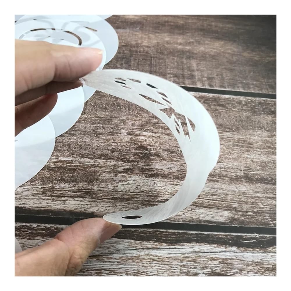 25 plantillas de café con leche para tartas, cupcakes, capuchino y barista
