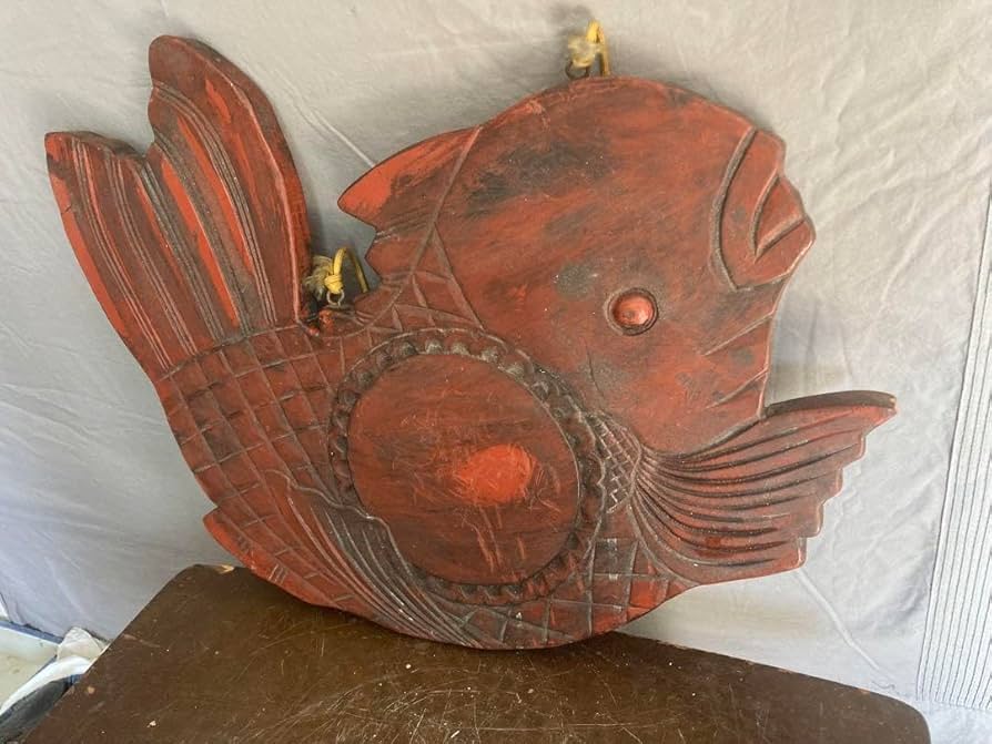 李朝時代 木製魚型蓋物煙草入れ18-19世紀頃 容器 古道具 韓国