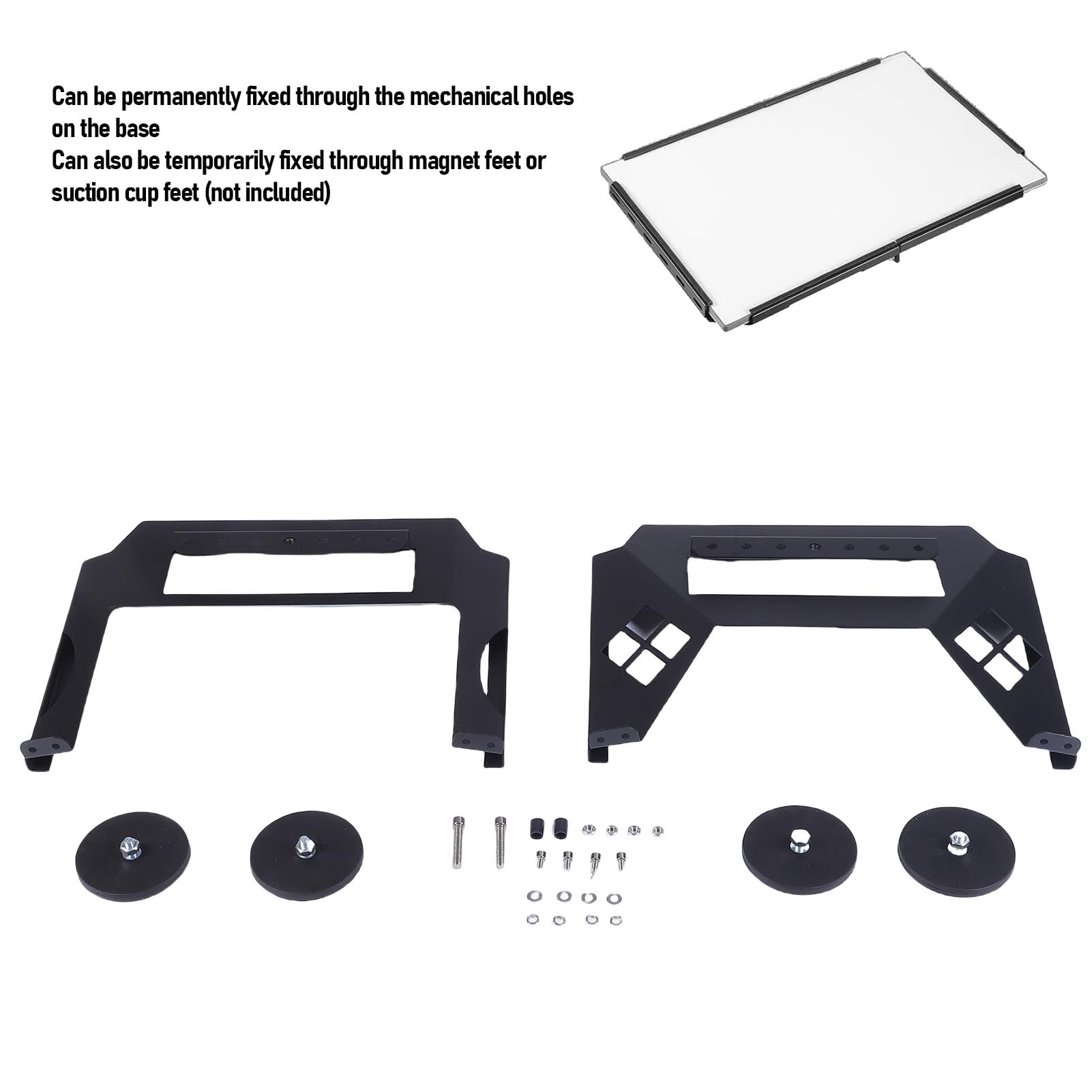 Soporte Plano para Plato para Auto, Kit de Soporte de Montaje en Techo Magnético de Acero Al Carbono para Plato Gen 3, con Protector de 360 ​​​​Grados y Orificios Mecánicos para