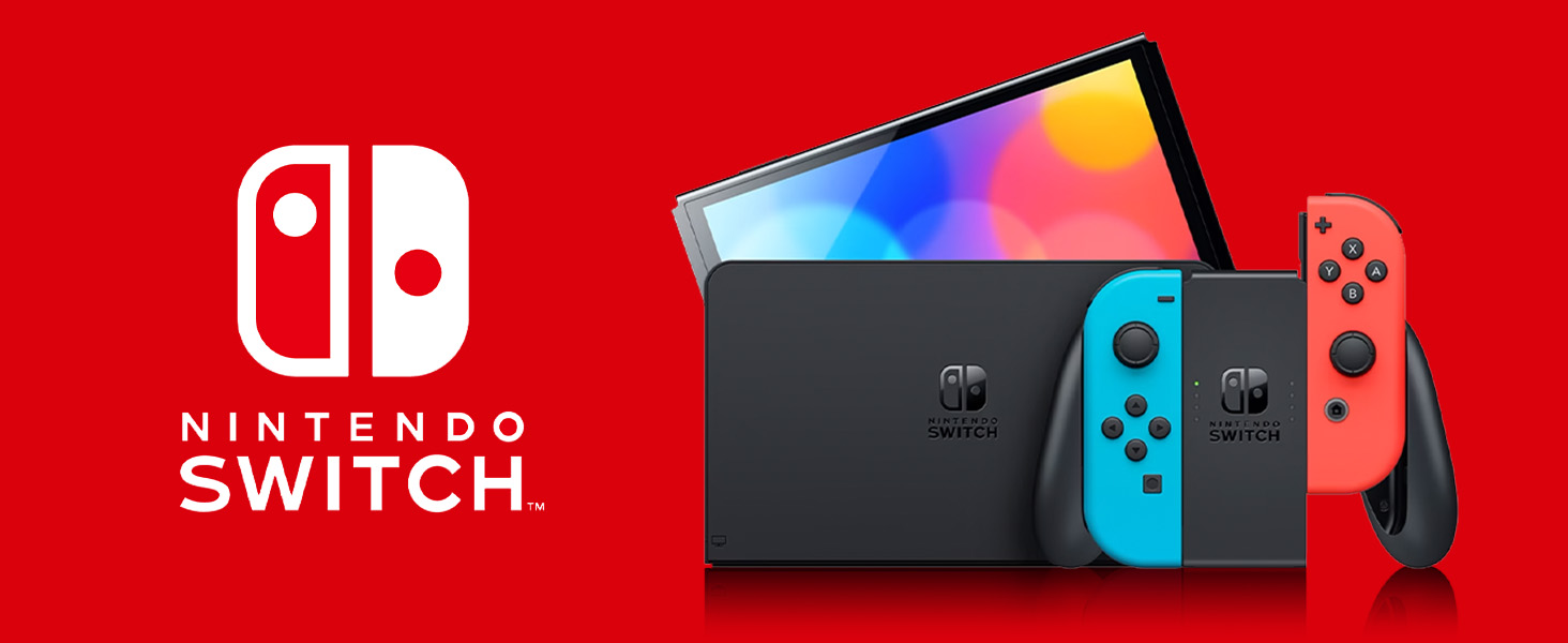 Amazon.com: Nintendo Switch OLED Model (Neon Red/Blue) Mario Kart
