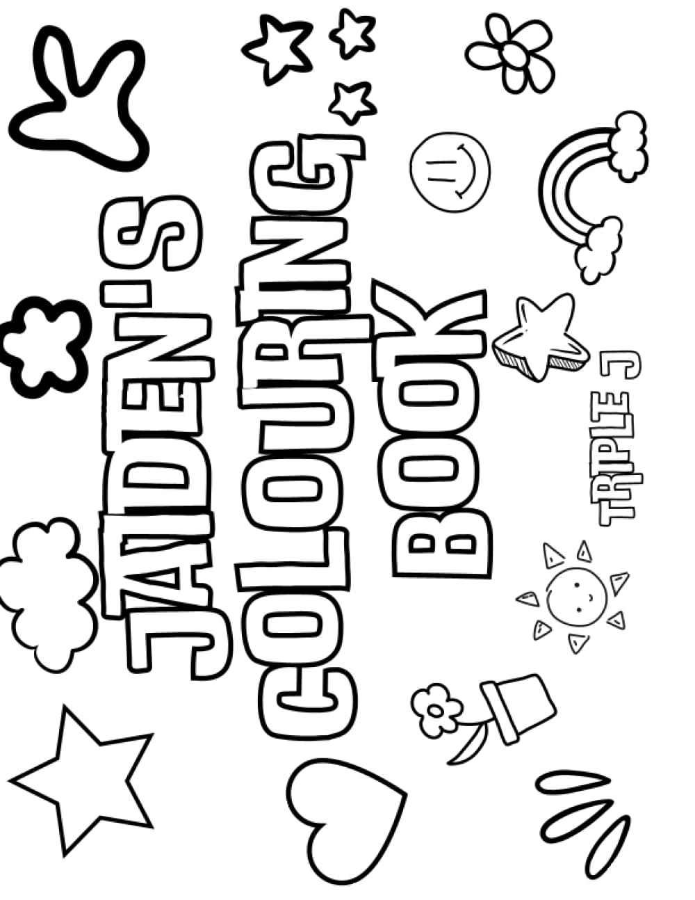 Jaiden's Colouring Book: Personalised with Your Name on Every Page