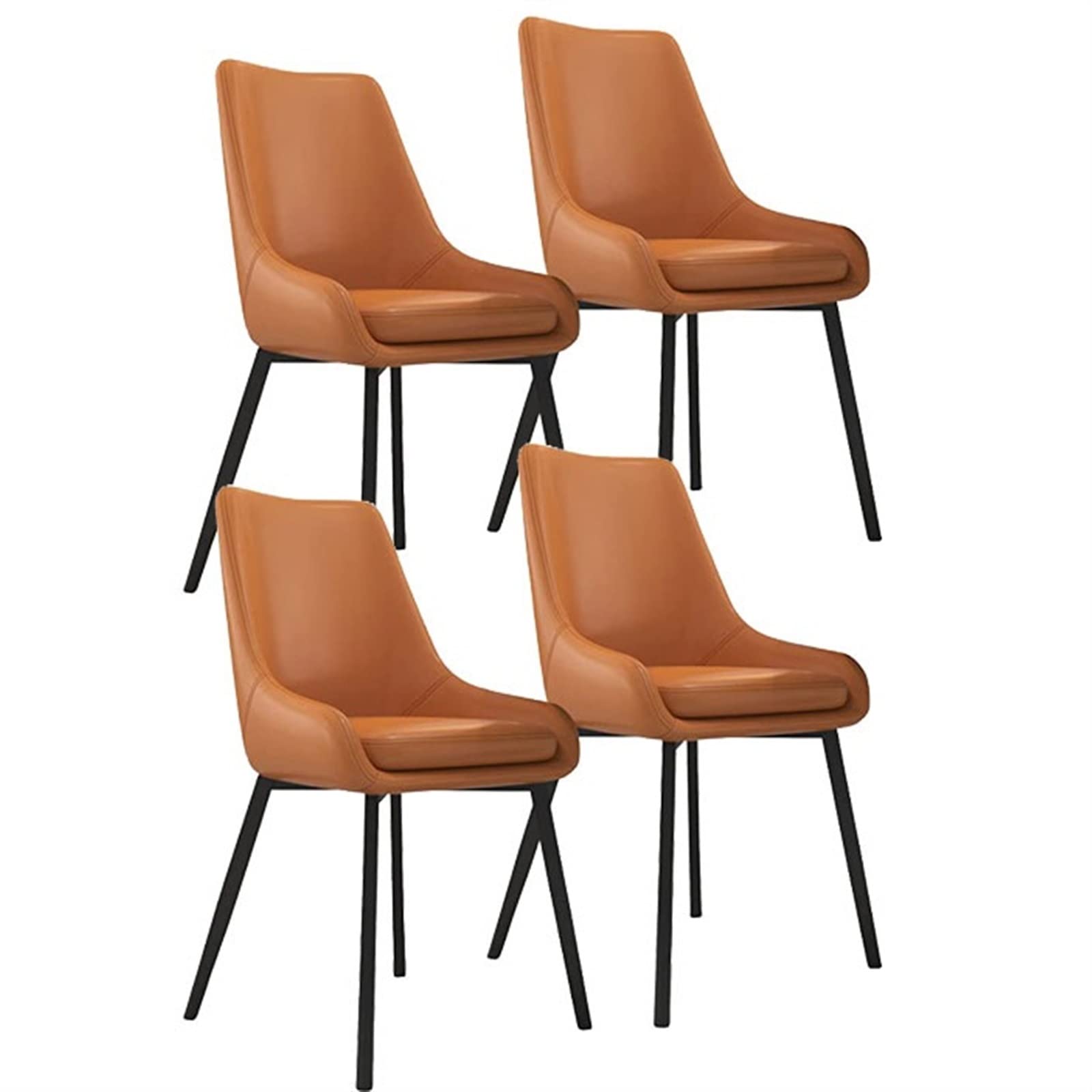 もりん モダンなダイニングチェア 黒×グレー4脚 もりん モダンな