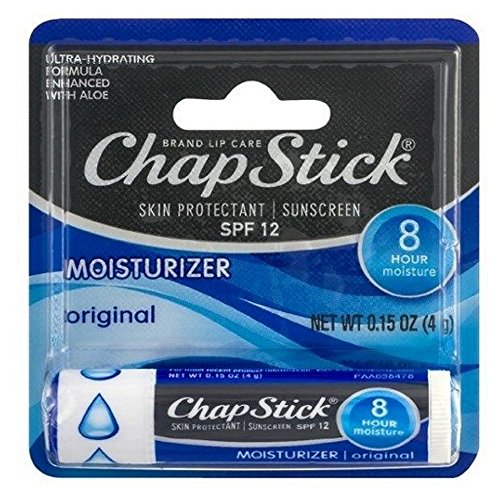 ChapStick Skin Protection Sunscreen Moisturizer, Original SPF 12 0.15 oz (Pack of 6)