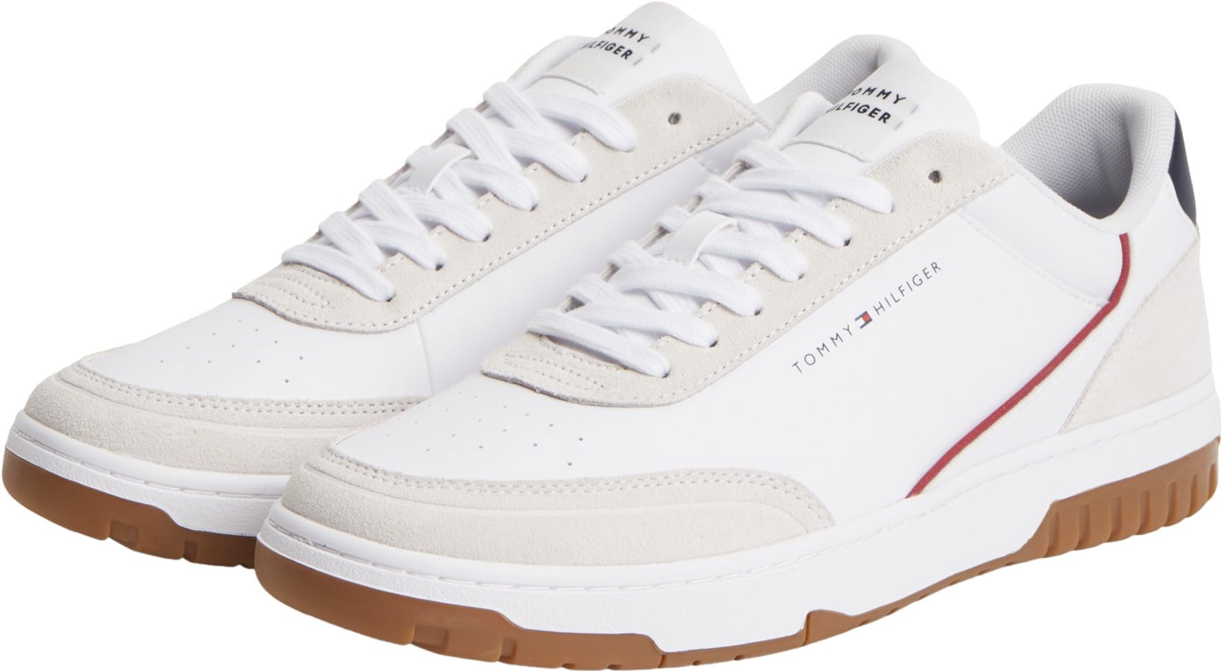 Tommy Hilfiger TH Basket Core Leather Suede Mix Fm0fm05881, Parte Superior Baja Hombre