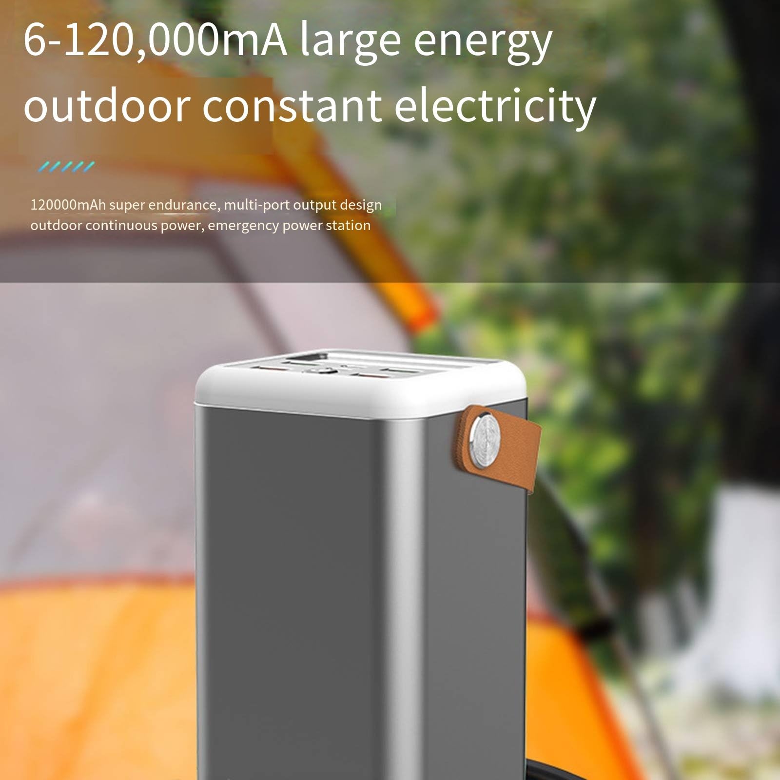 Alimentatore di riserva per Notebook ad Alta capacità, 60000 mAh, per Esterni, con accumulo di energia, Ricarica ad Alta Potenza, Argento