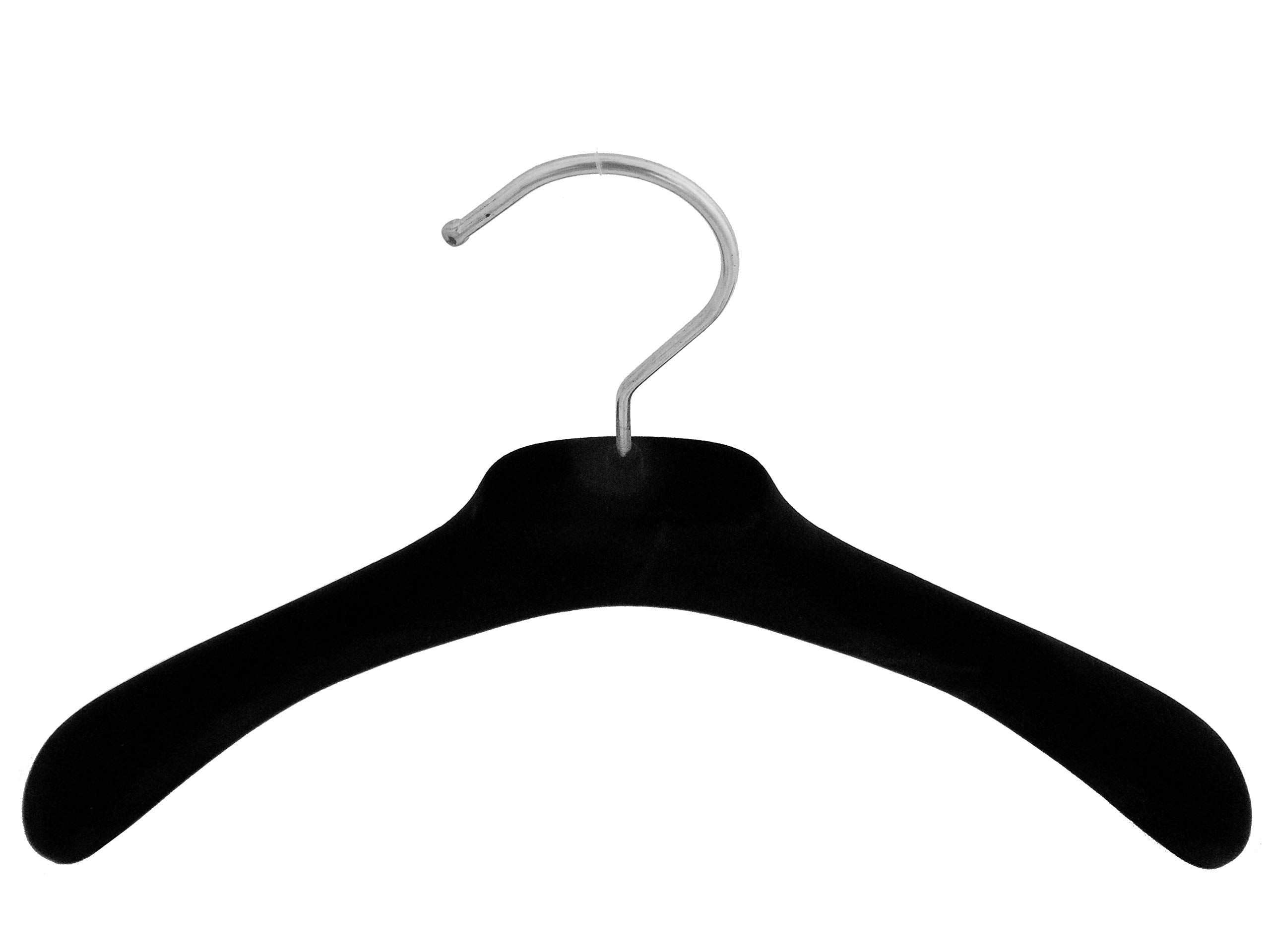 Samt Kleiderbügel für Jacken & Mäntel, 42 cm, schwarz, 10 Stück